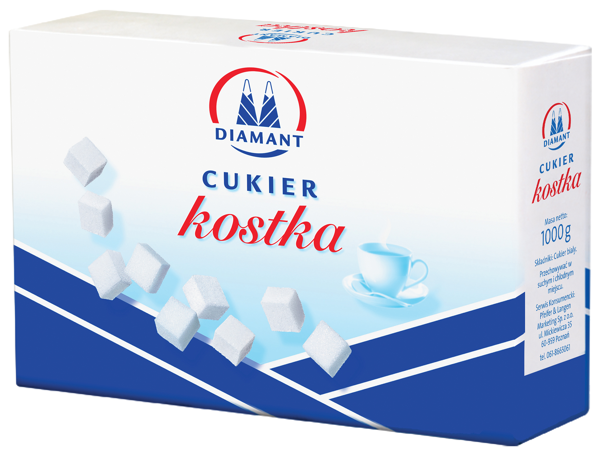 Diamant Cukier Biały Kostka 1Kg