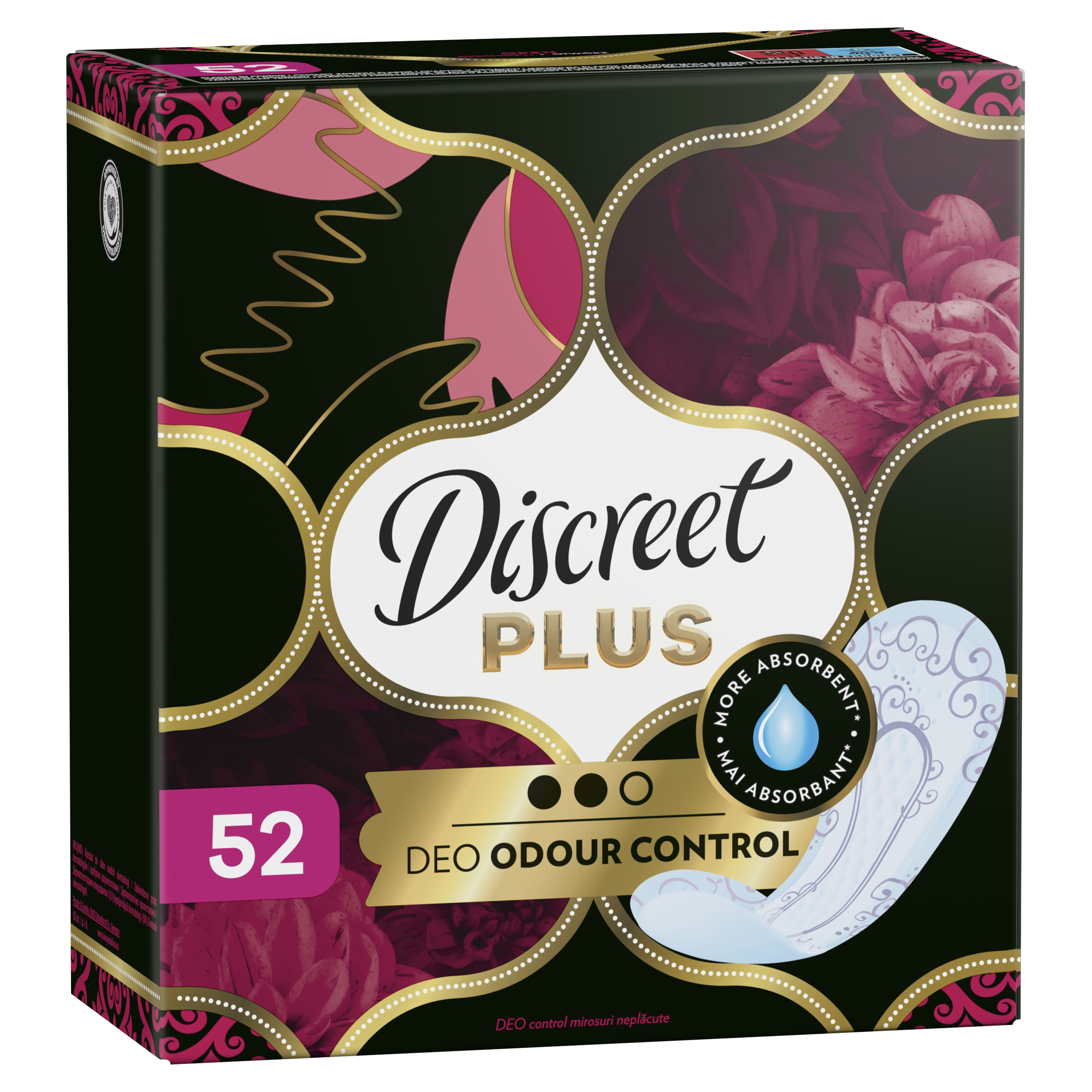 Discreet Protective Odour Control Plus 52 Szt.