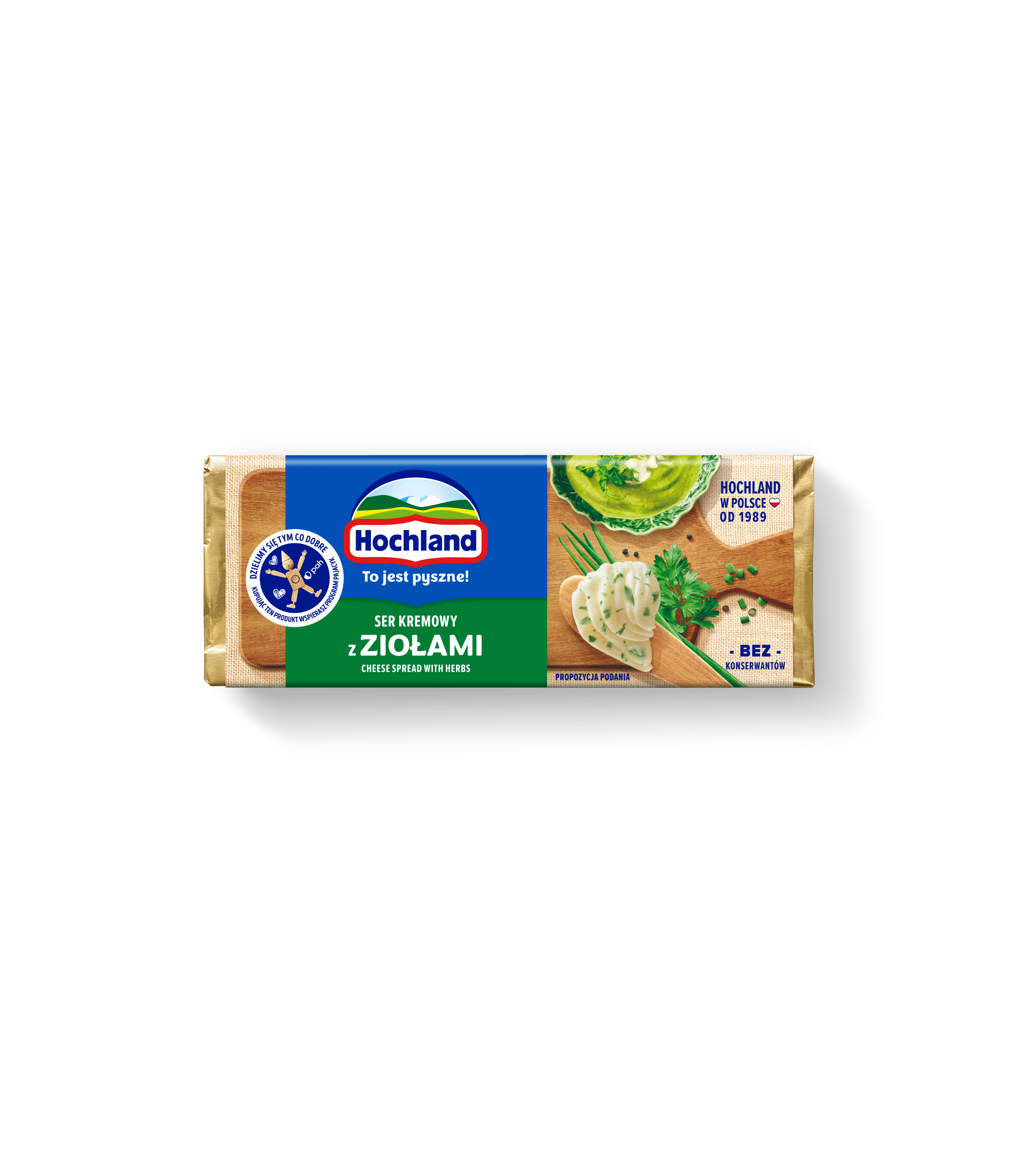 Hochland Z Ziołami. Ser Kremowy Topiony W Bloczku. 90 G
