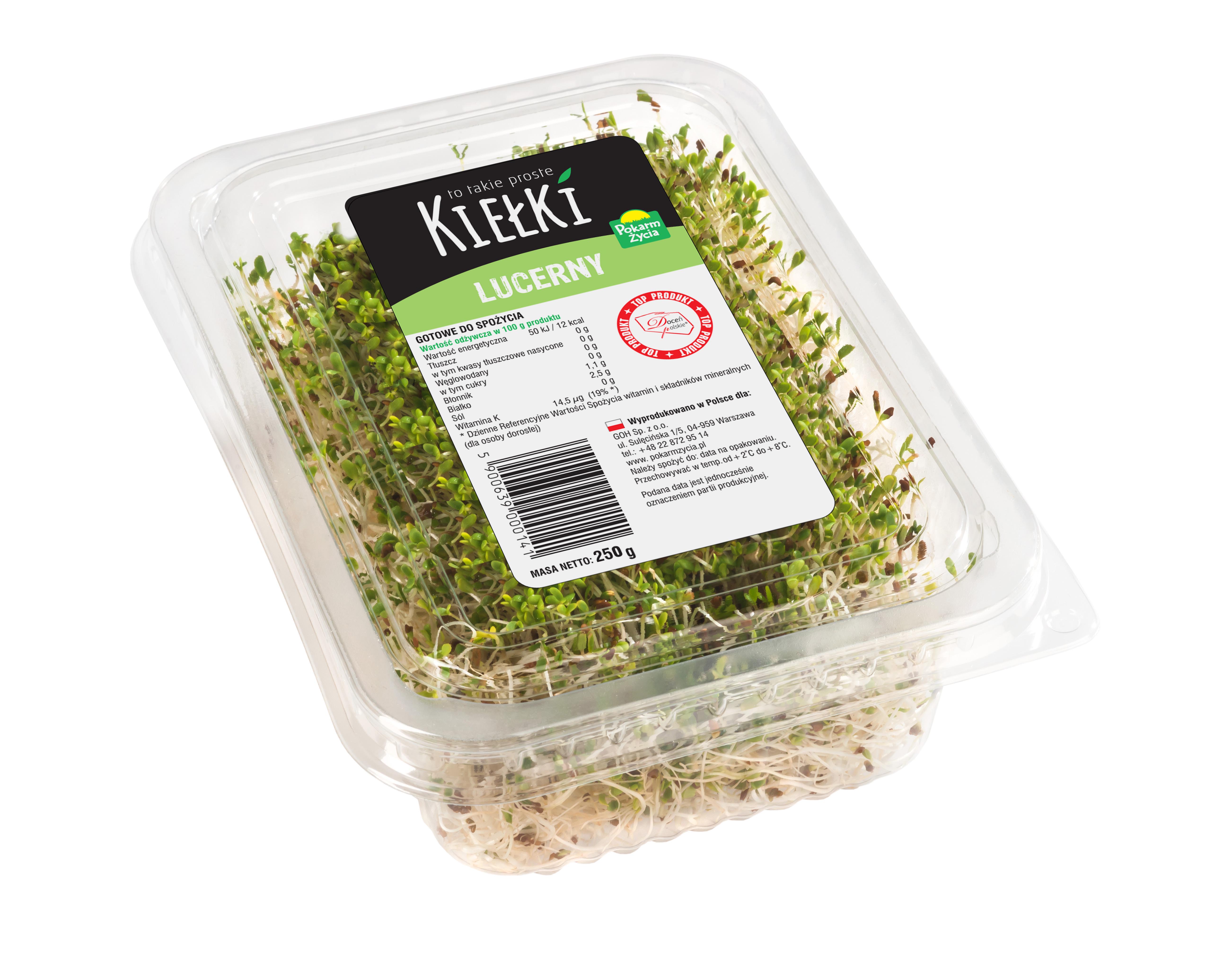 Kiełki Lucerny Polska 250G Pokarm Życia