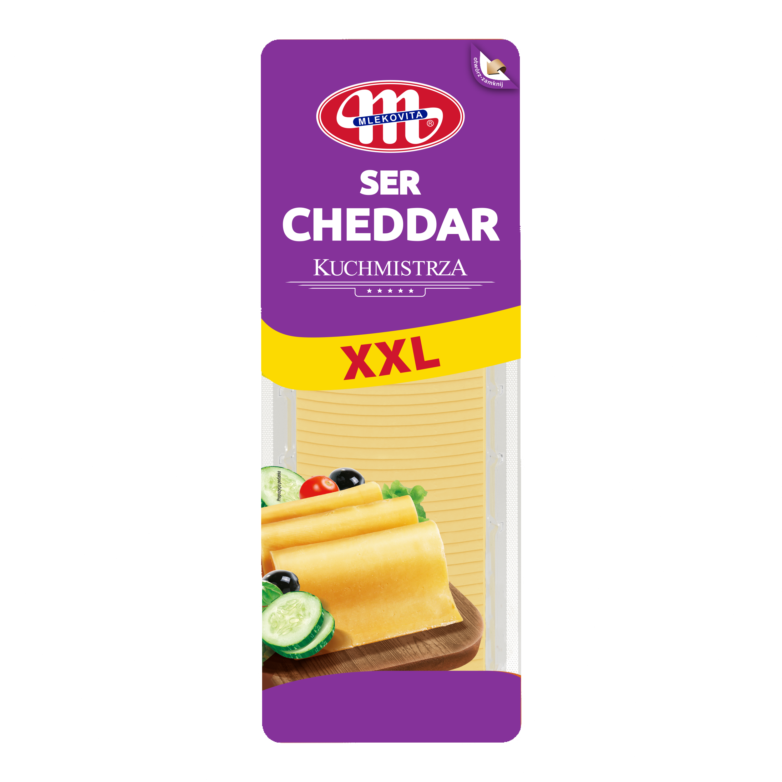 Mlekovita Ser Cheddar Plastry 1Kg