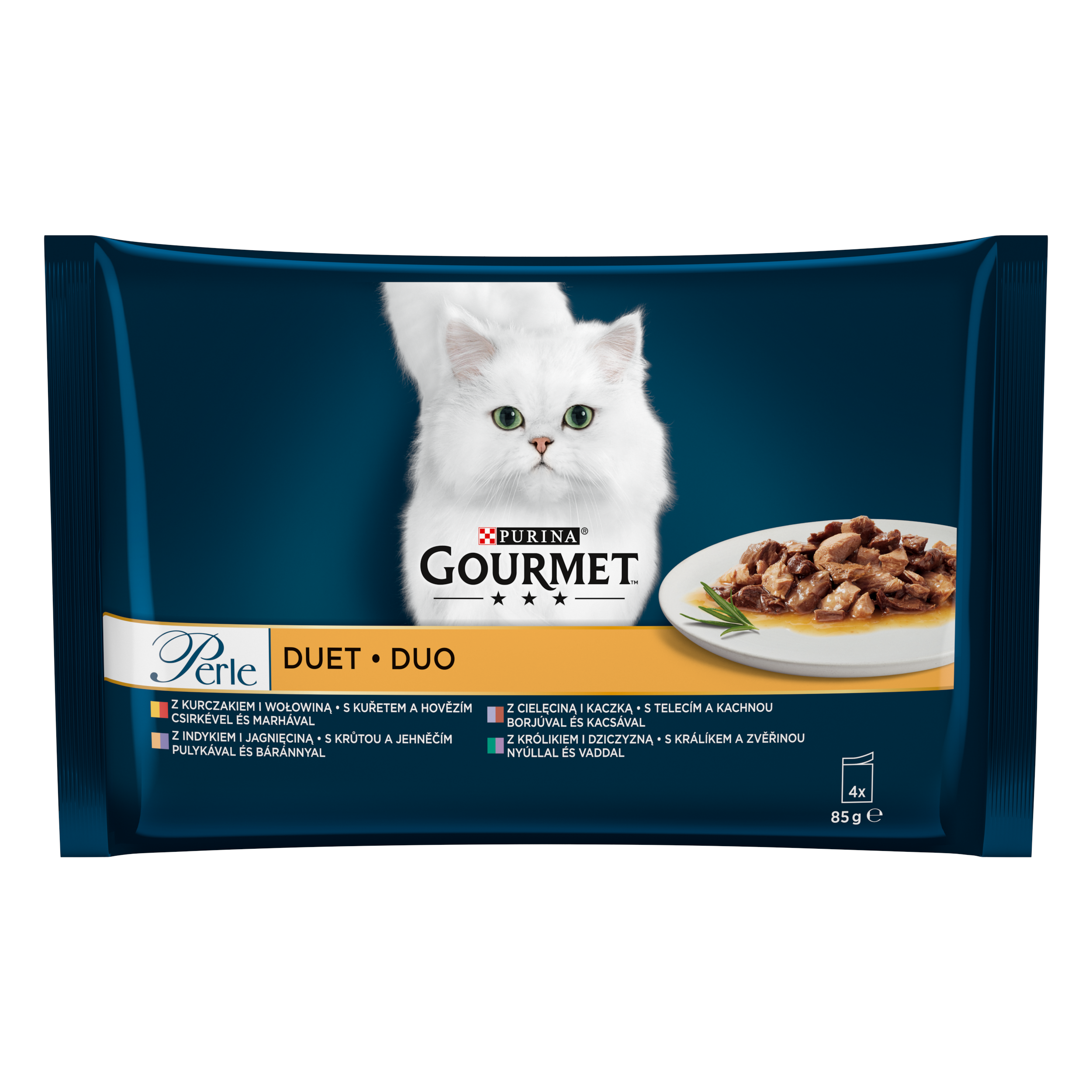 Gourmet Perle Duet Mięsny 4X85G