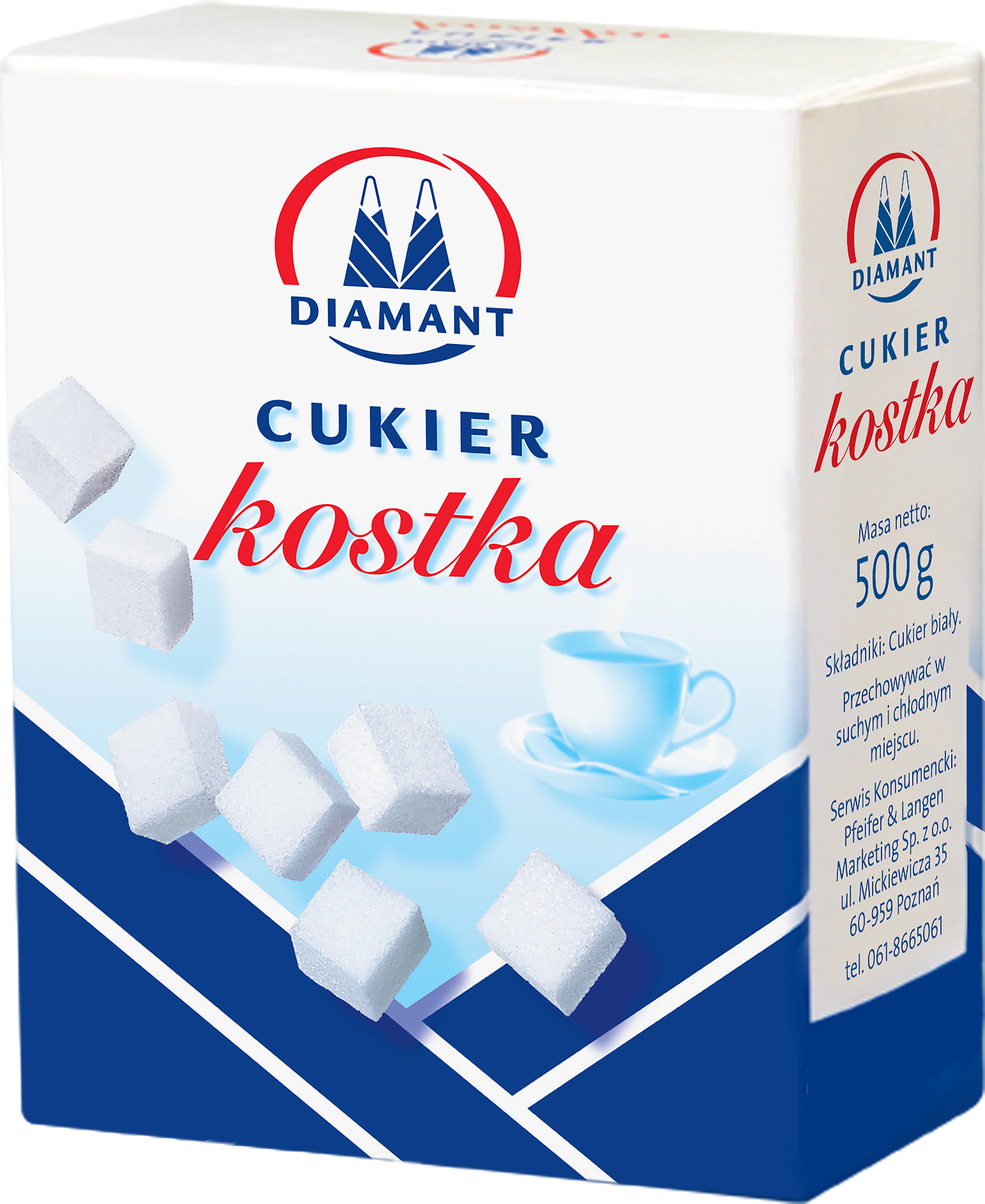 Diamant Cukier Biały Kostka 500G