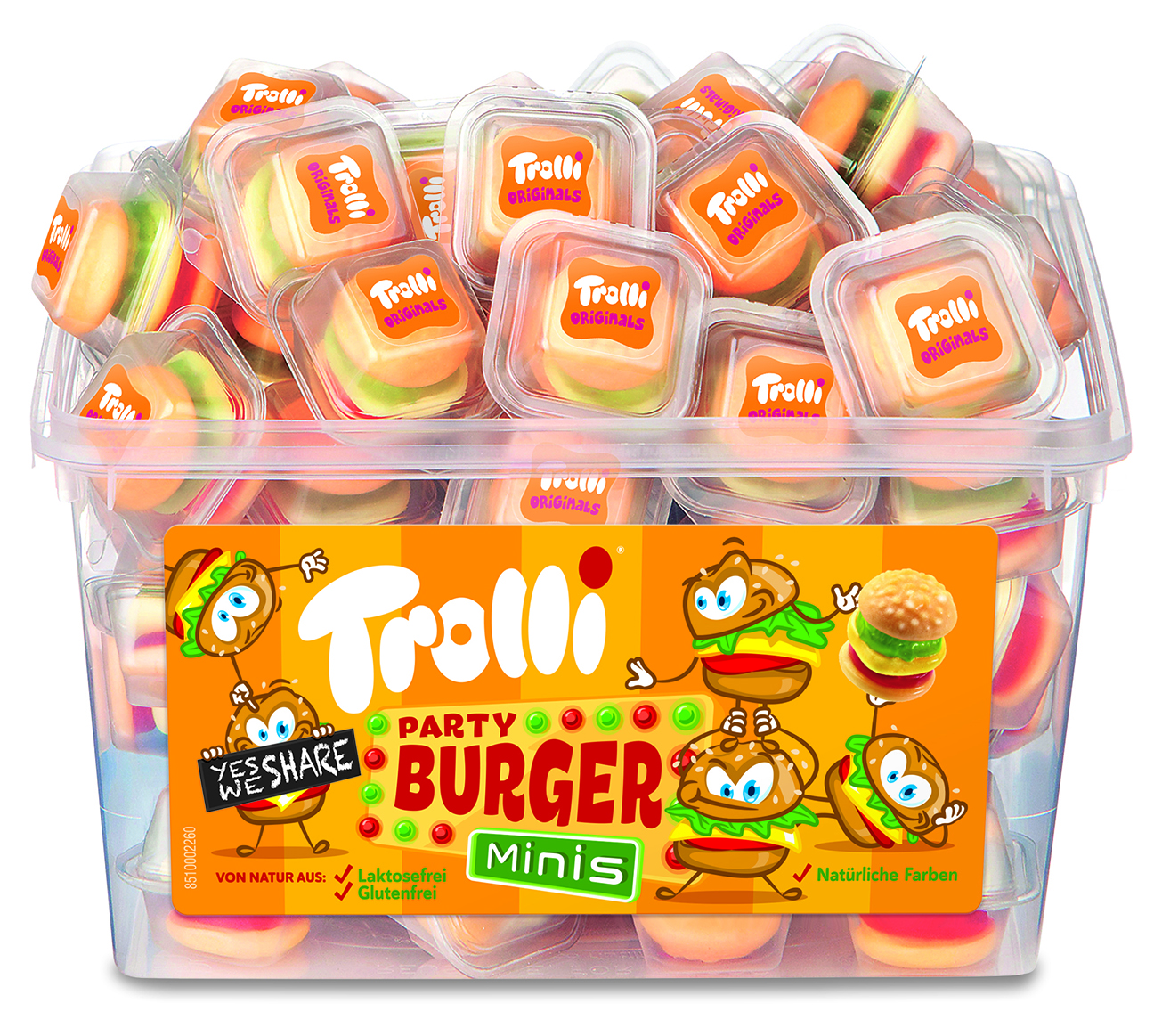 Trolli Party Burger Żelki O Smaku Owocowym 60 Szt. 600 G