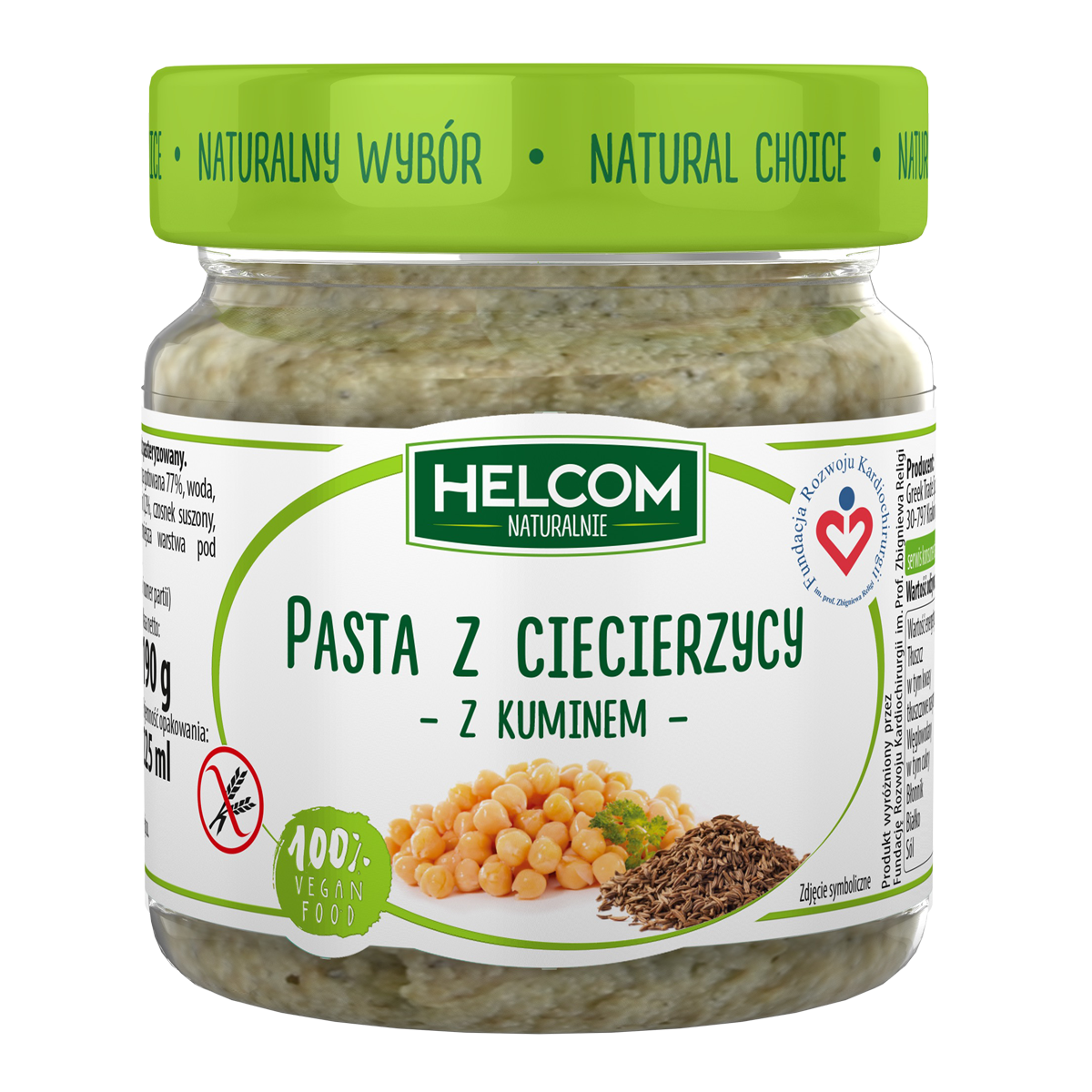 Pasta Z Ciecierzycy Z Kuminem 225 Ml Helcom Naturalnie