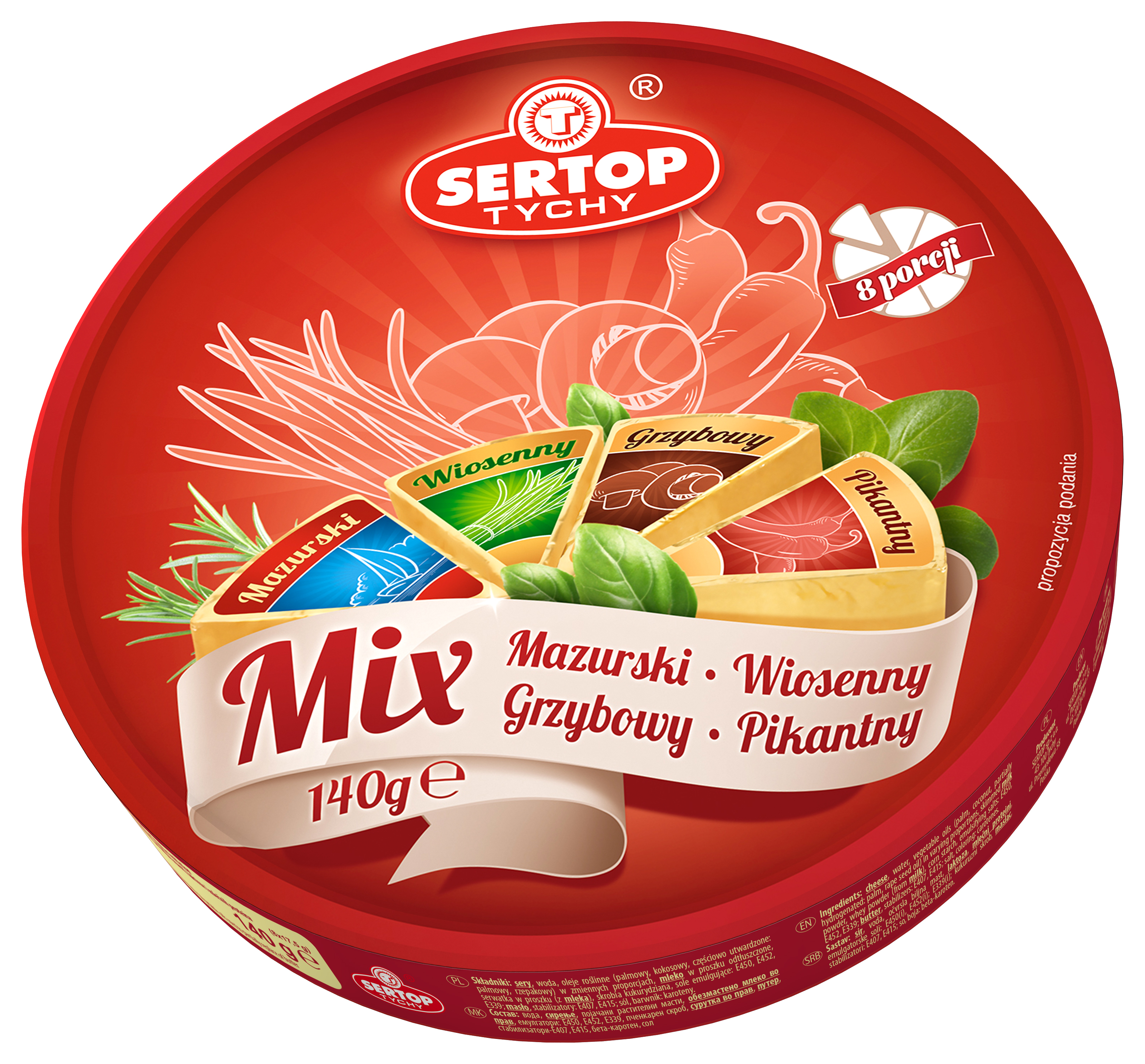 Produkt Seropodobny Topiony Mix Krążek Sertop 140 G