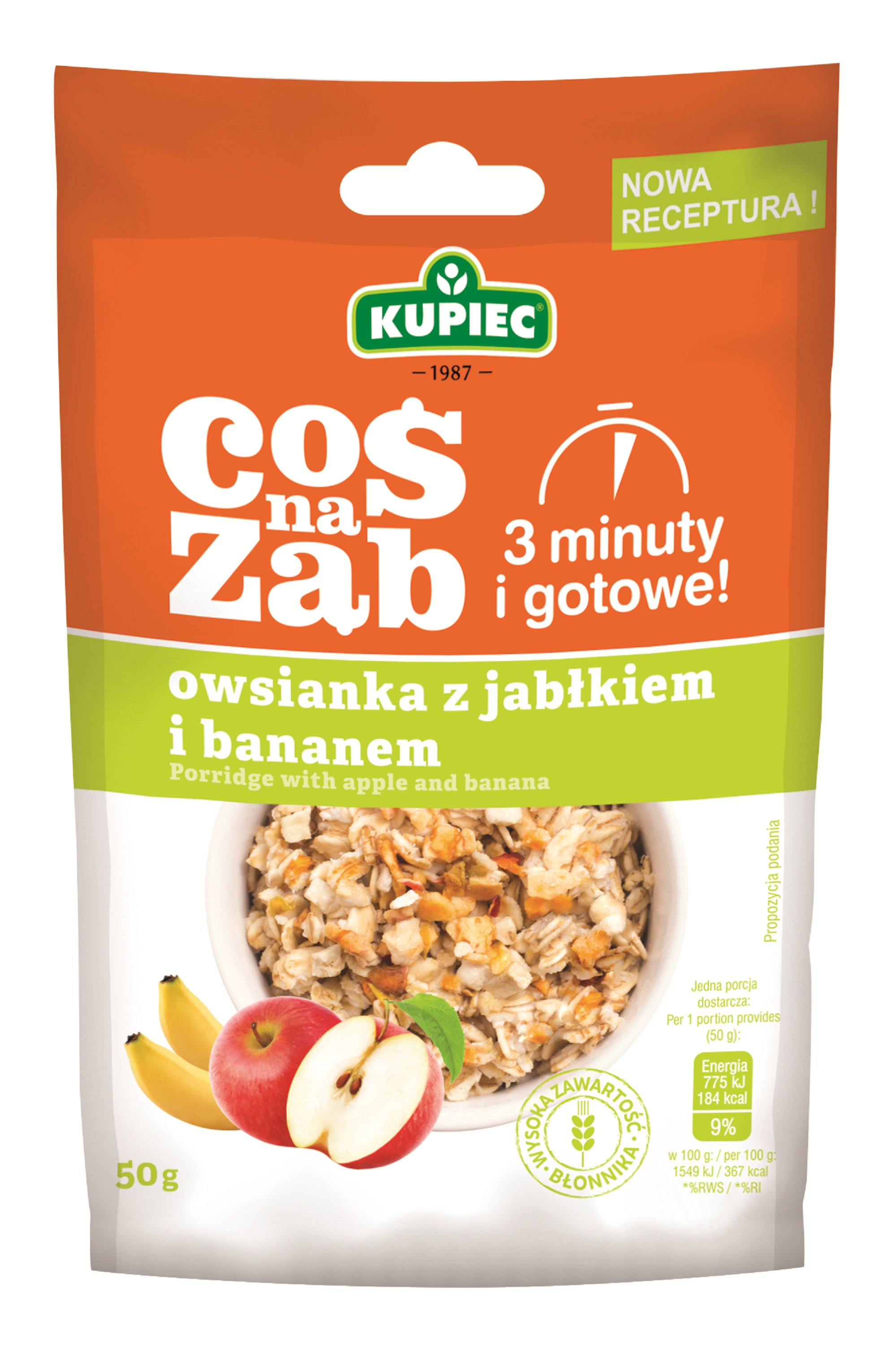 Kupiec Owsianka Z Jabłkiem I Bananem 50 G Coś Na Ząb