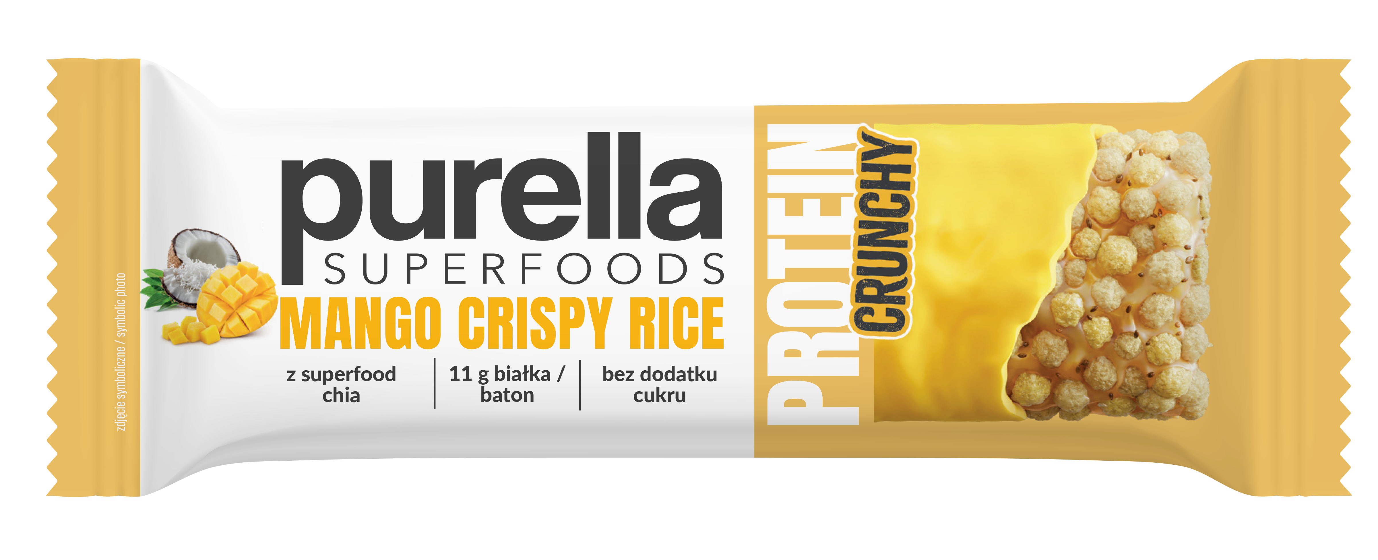 Purella Protein Mango Crispy Rice 45G