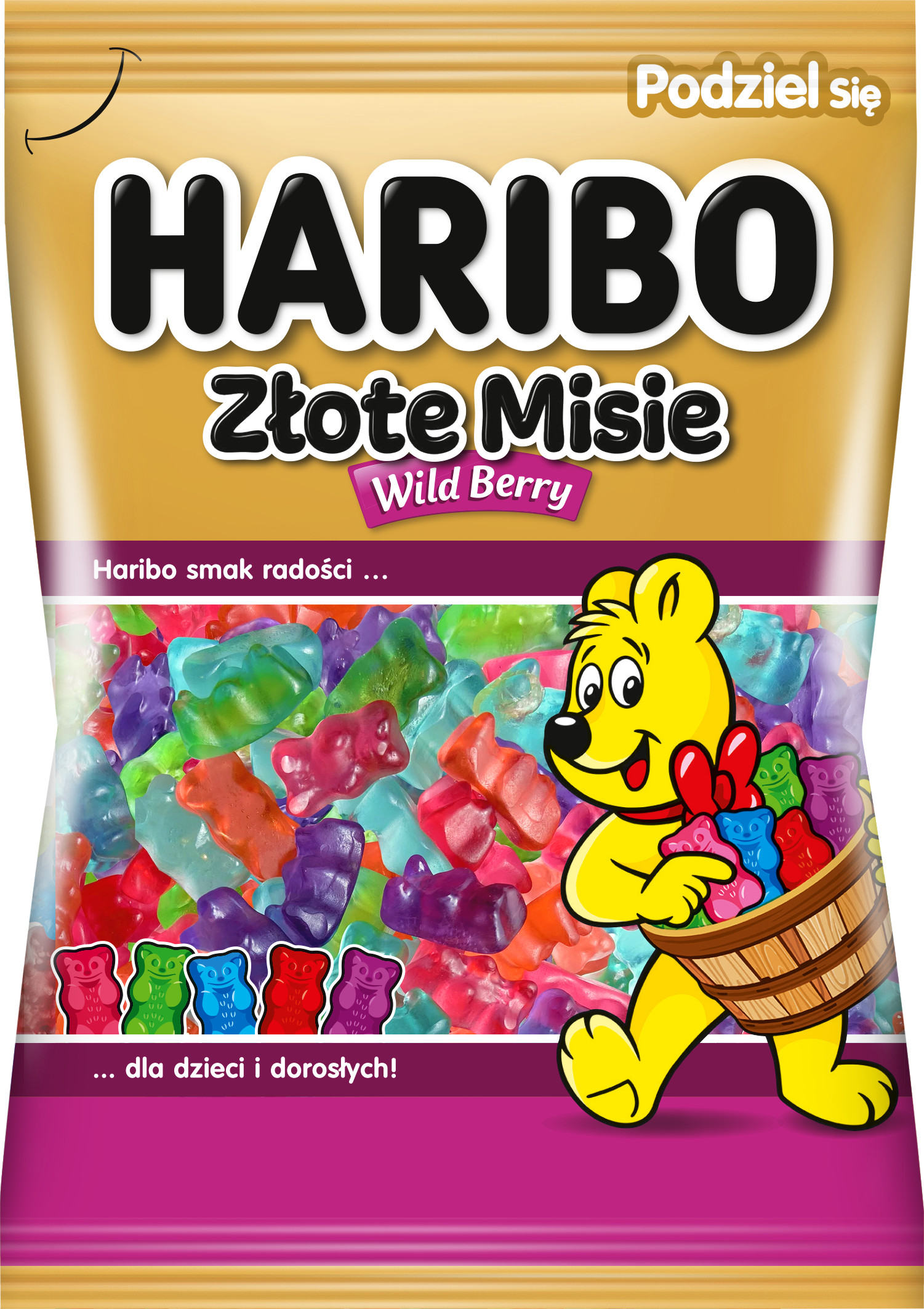 Żelki Haribo Złote Misie Wildberry 175G