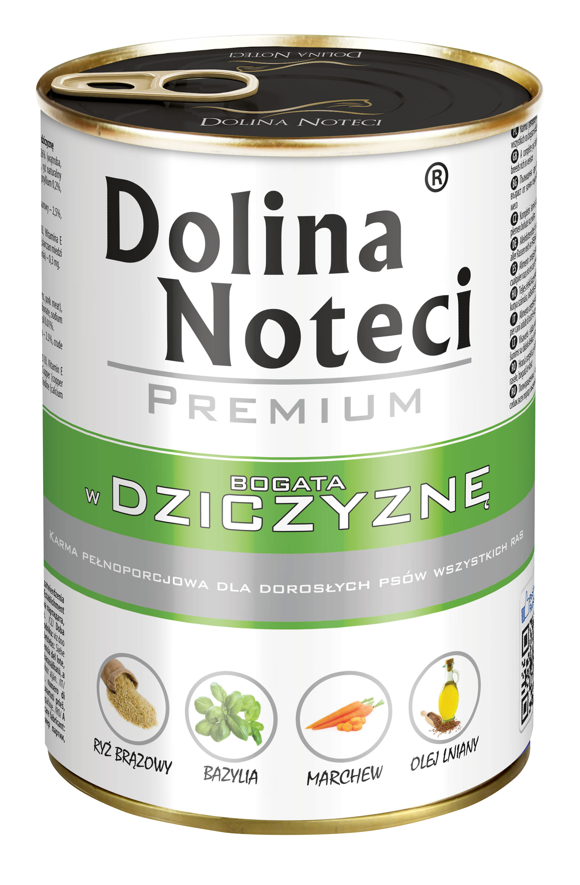 Dolina Noteci Premium Mokra Karma Dla Psów Dziczyzna Puszka 400 G