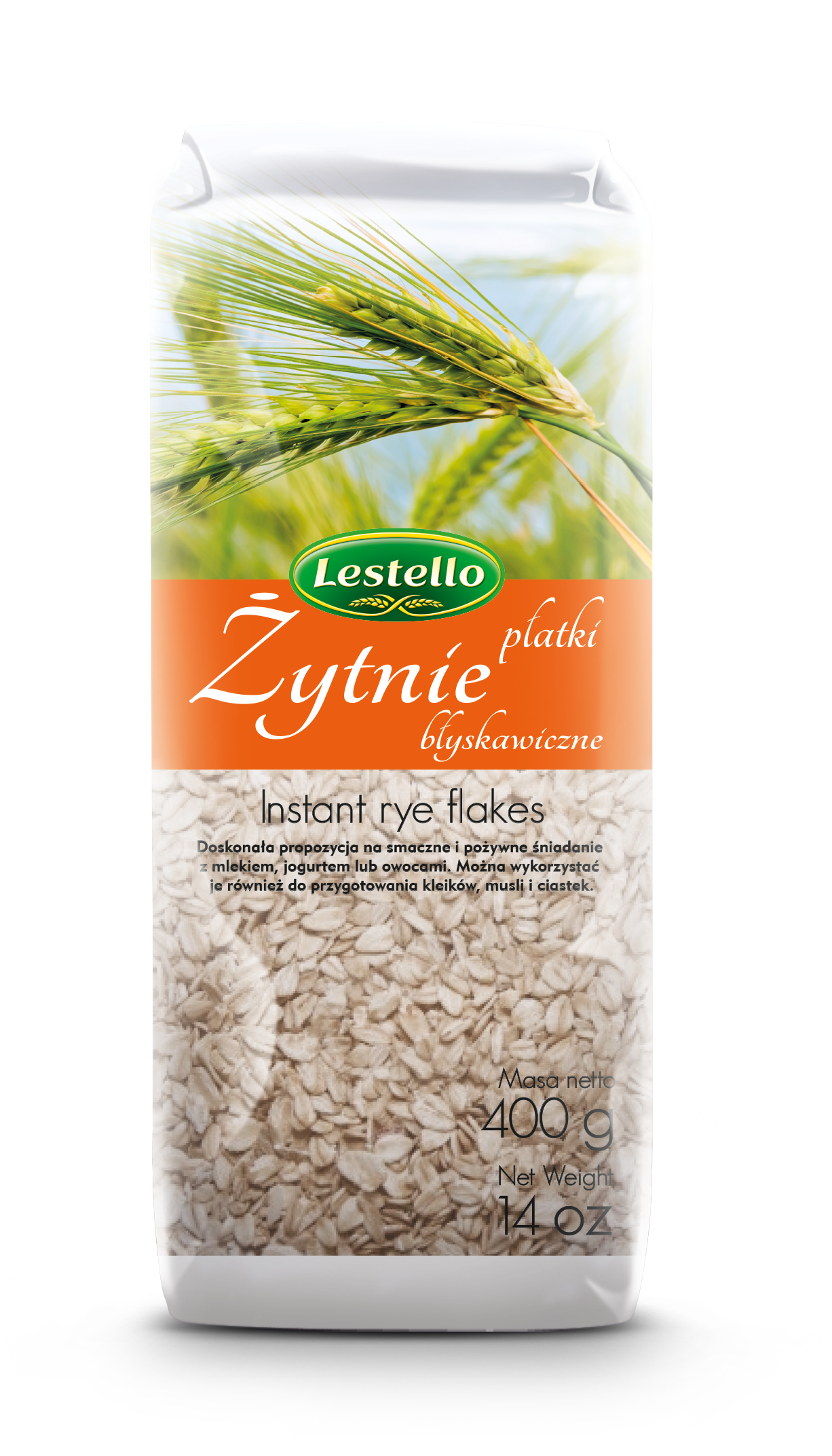 Lestello Płatki Żytnie Błyskawiczne 400 G