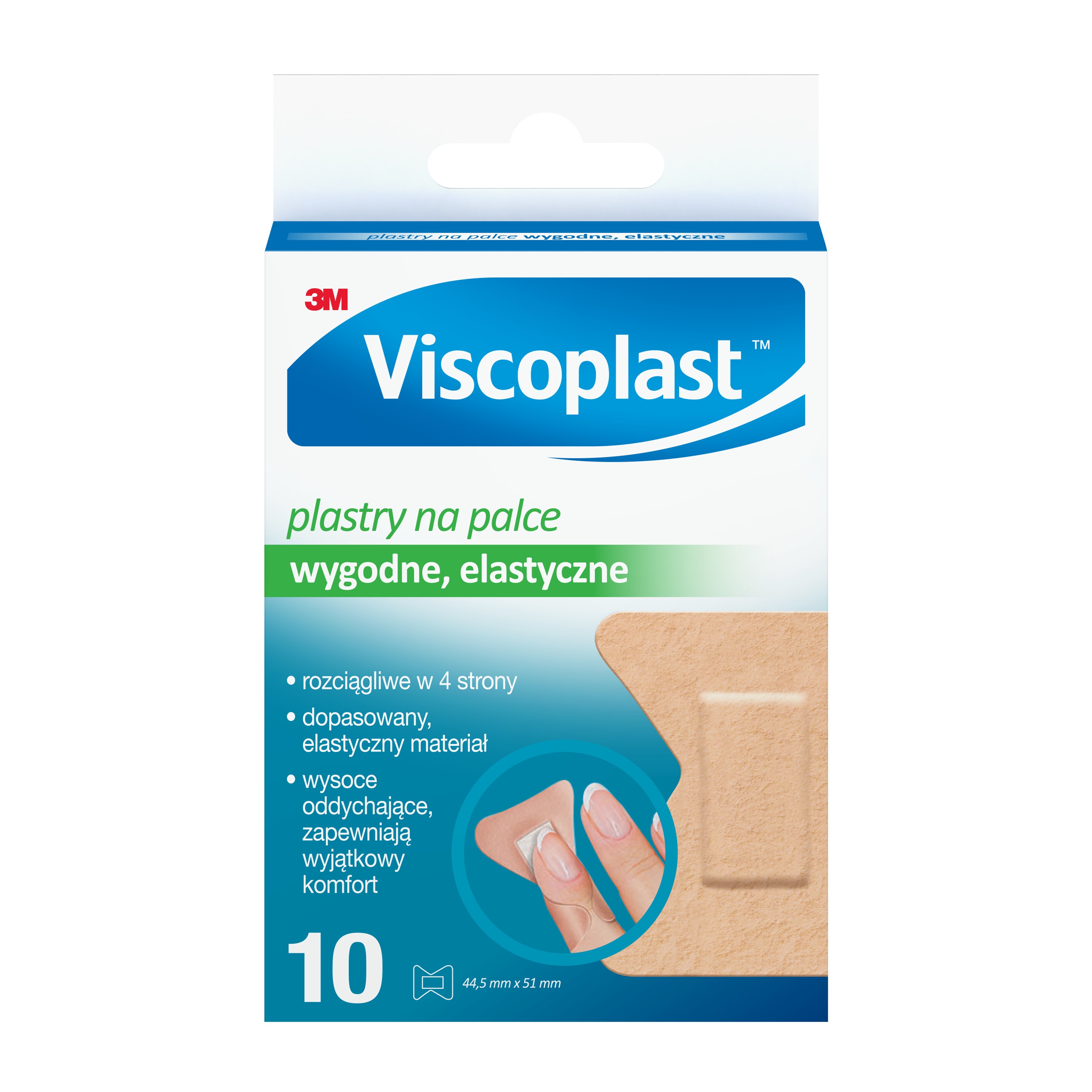 Viscoplast™ Plastry Na Palce, 44,5 Mm X 51 Mm 10 Szt.