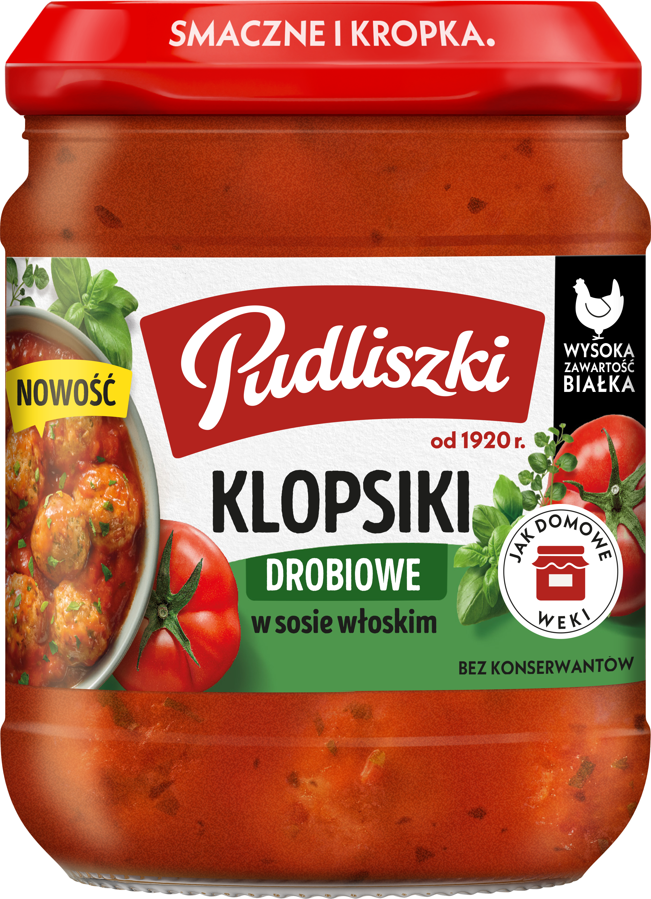 Pudliszki Klopsiki Drobiowe W Sosie Włoskim Pudliszki 440G