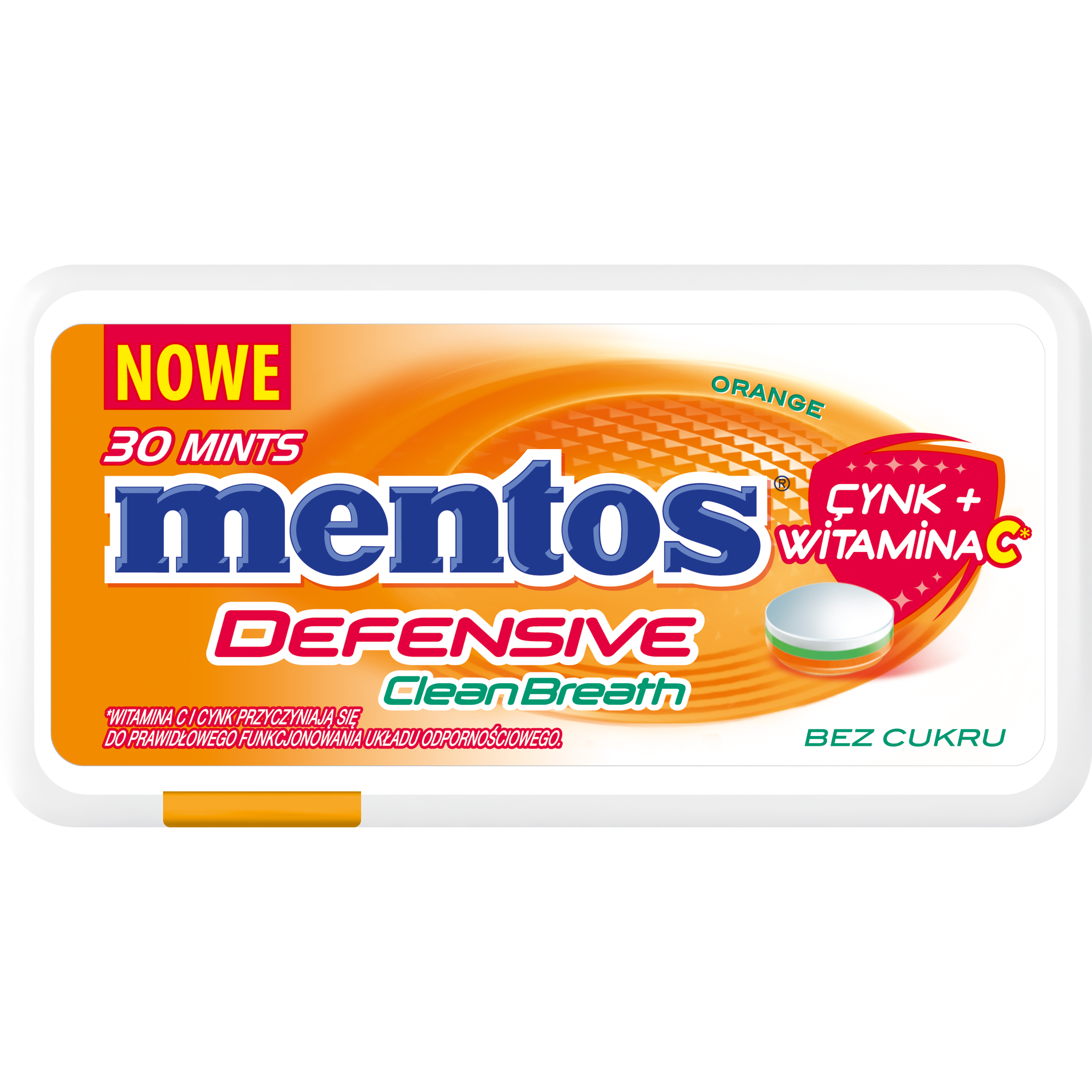 Mentos 2H Clean Breath Defensive Orange 21G