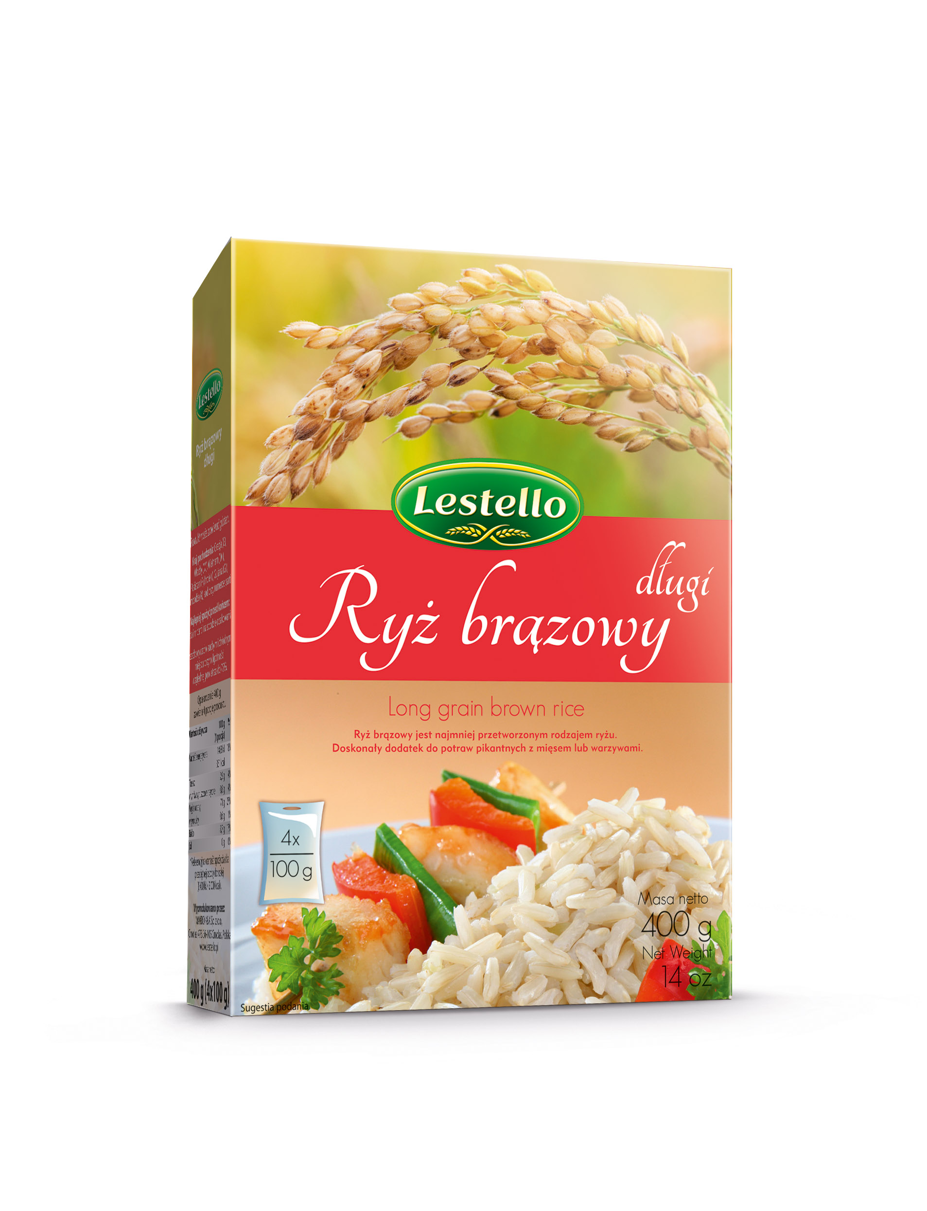 Lestello Ryż Brązowy 4X100G