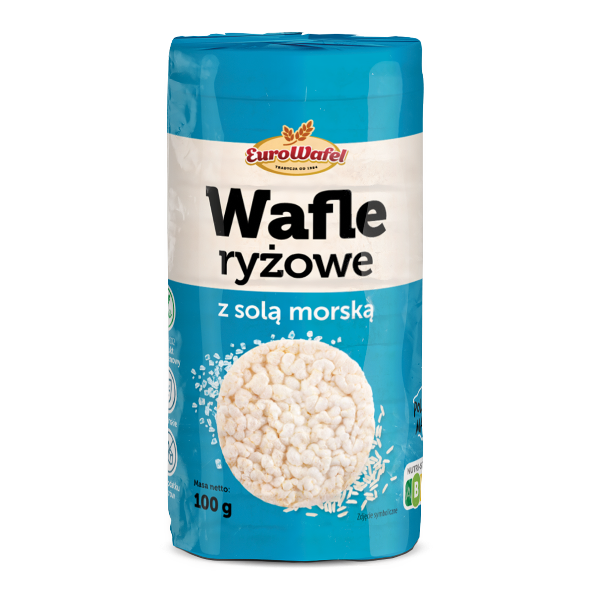 Eurowafel Wafle Ryżowe Z Solą Morską 100G