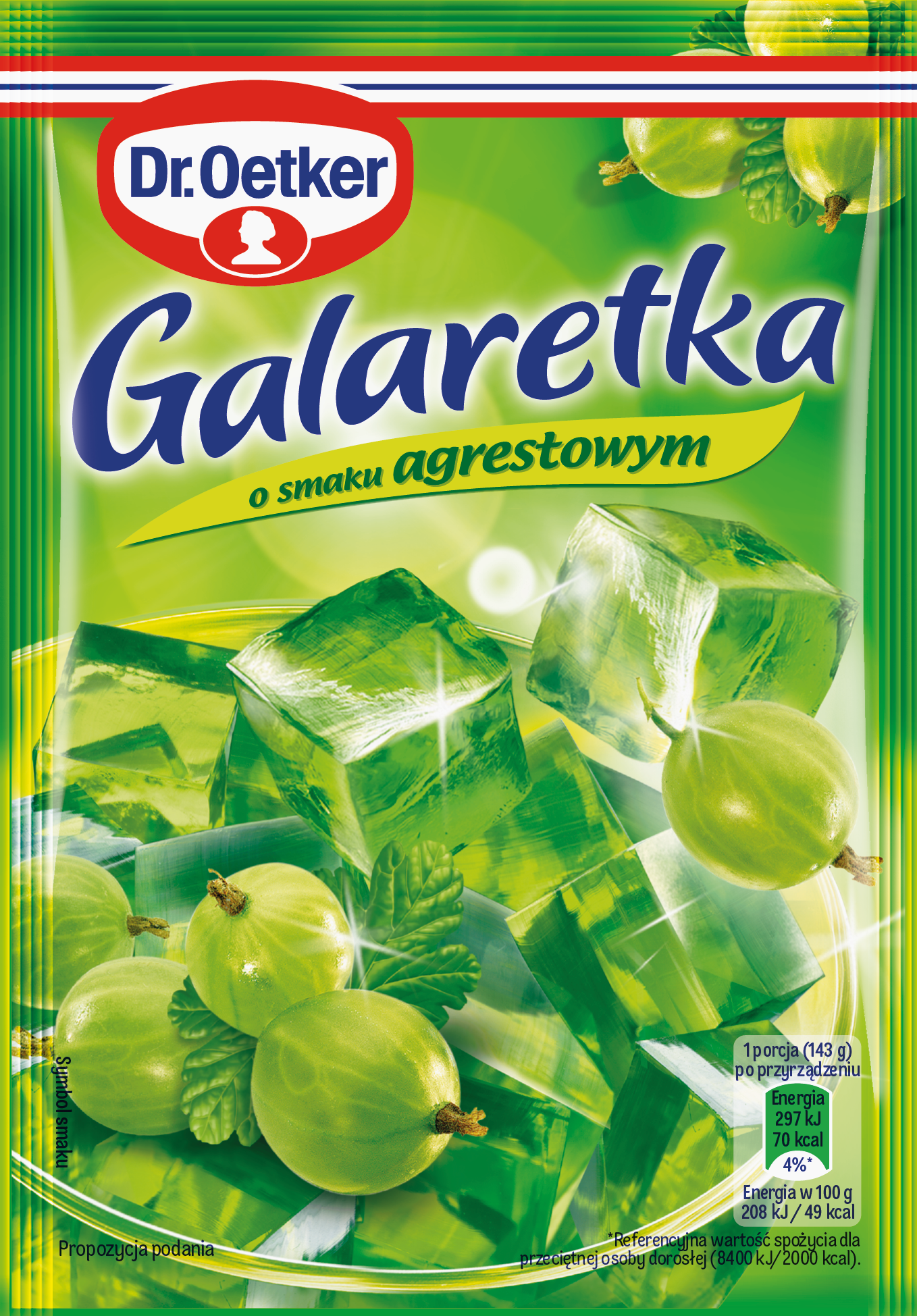 Dr. Oetker Galaretka O Smaku Agrestowym 72 G