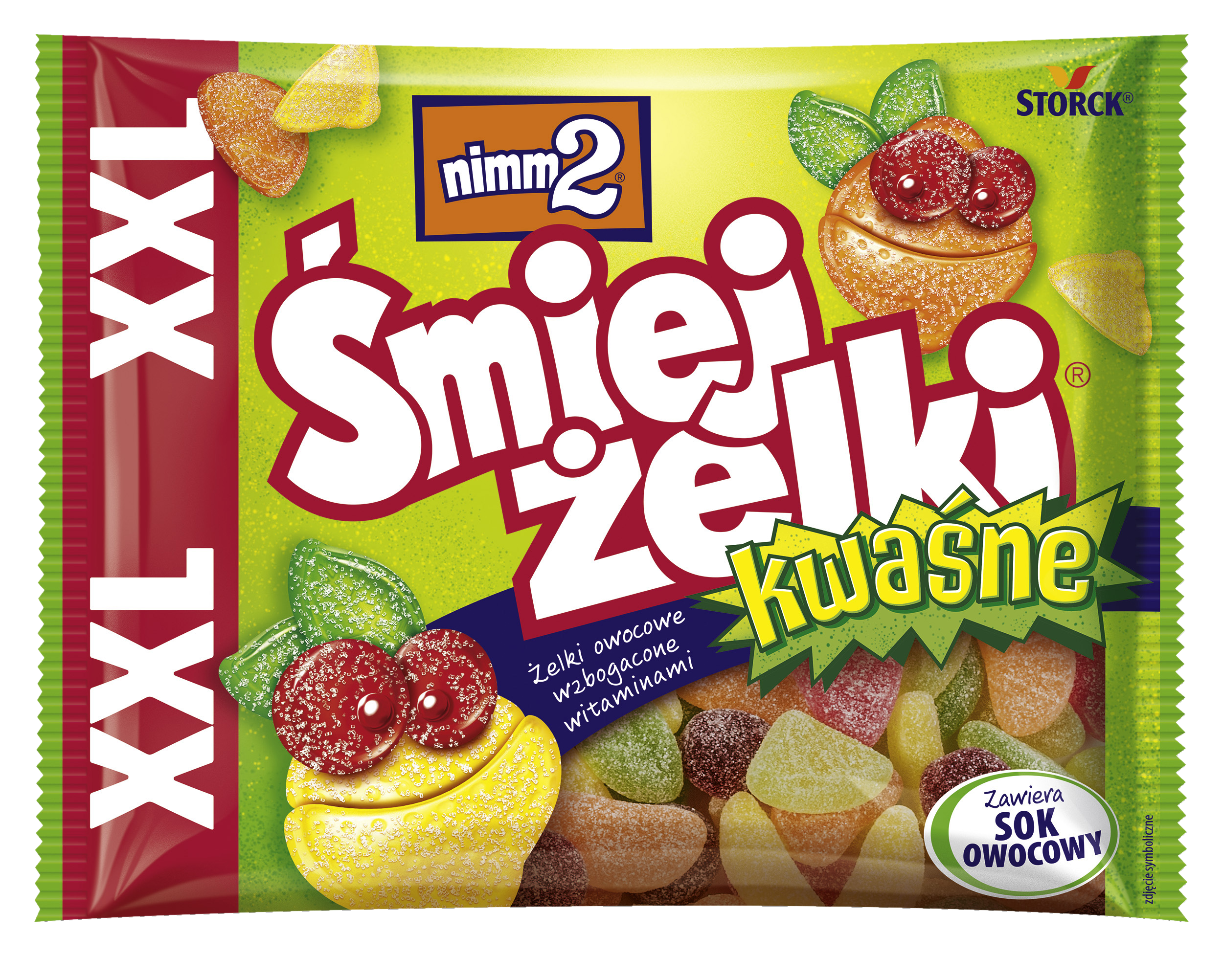 Nimm2 Śmiejżelki Kwaśne 180G