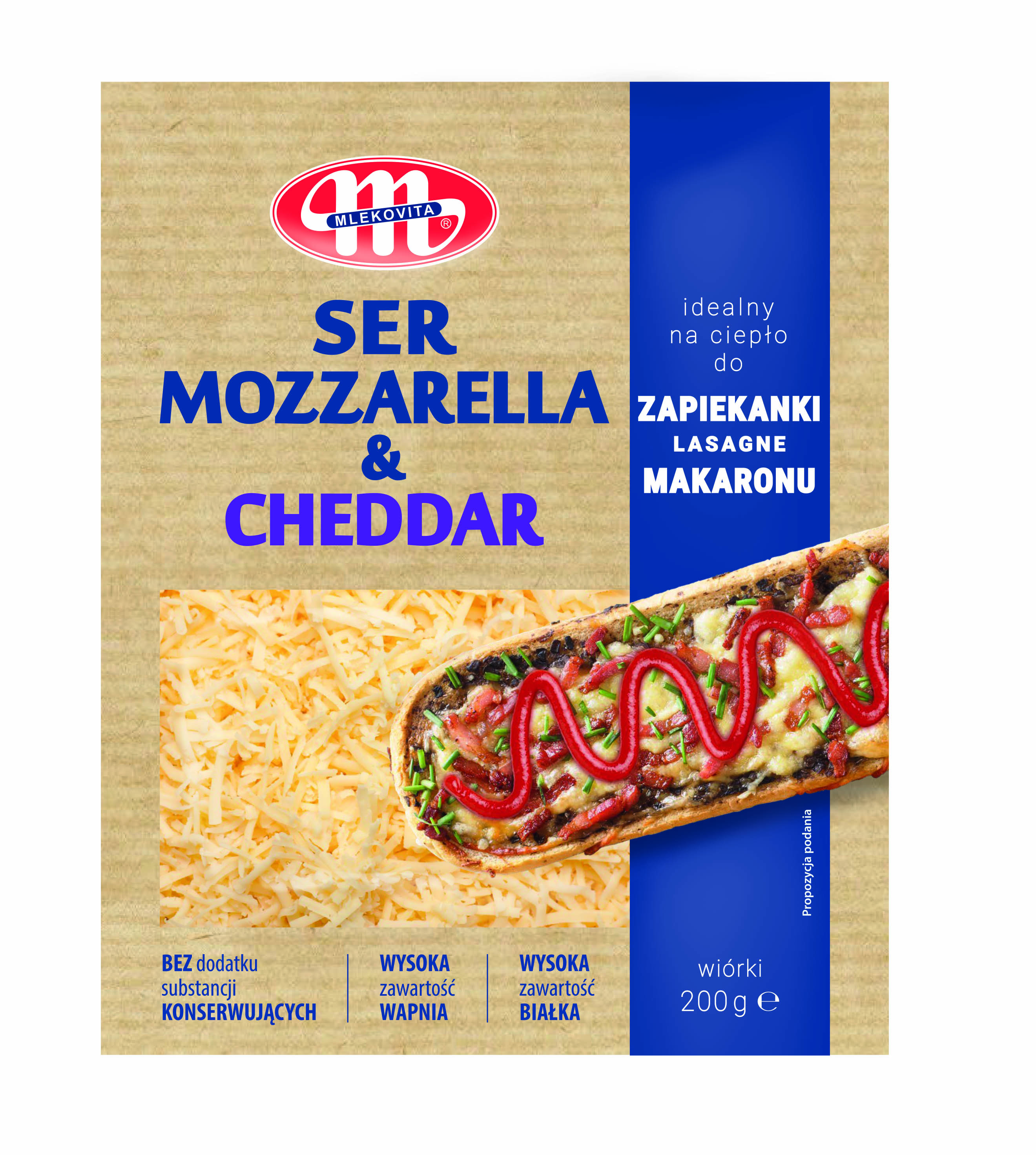Mlekovita Ser Mozzarella & Cheddar Wiórki 200G