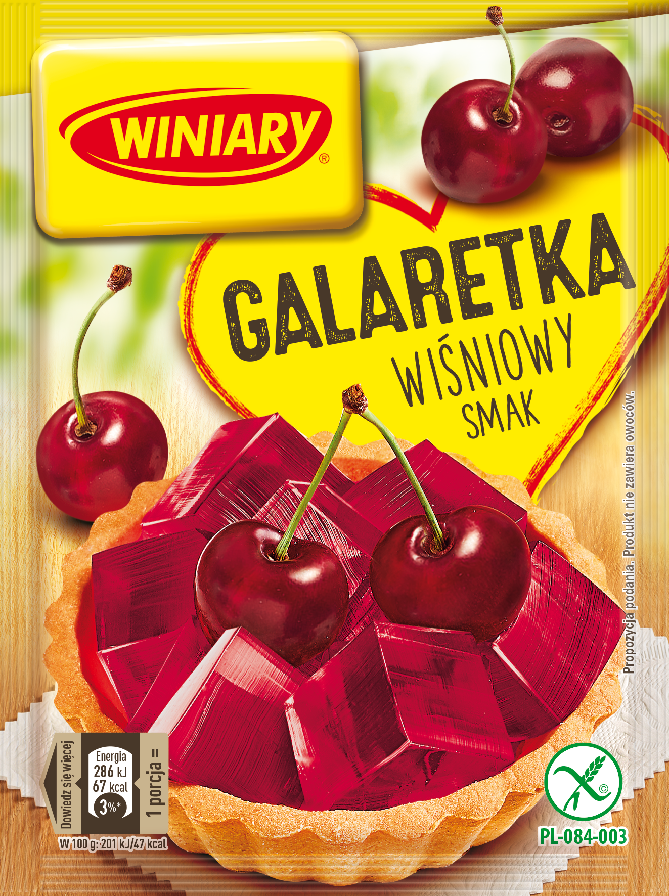 Winiary Galaretka Wiśniowy Smak 71 G