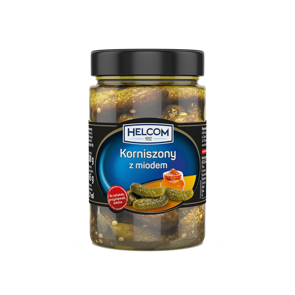 Ogórki Korniszony Z Miodem 327Ml Helcom