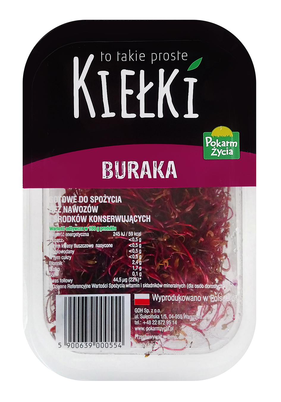 Kiełki Buraka Polska 40G Pokarm Życia