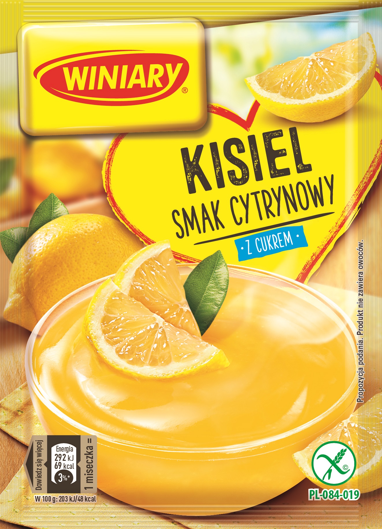 Winiary Kisiel Z Cukrem Smak Cytrynowy 77G
