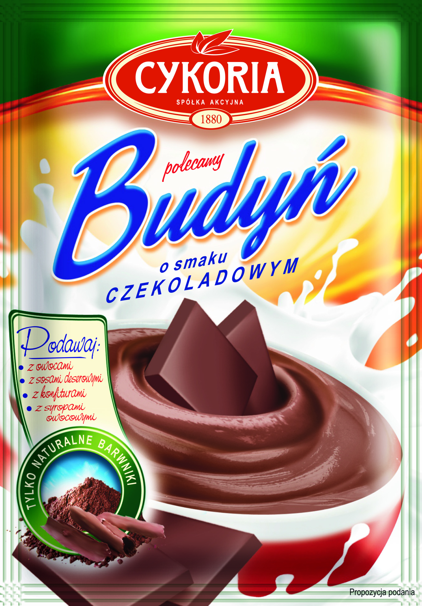 Budyń Bez Cukru O Smaku Czekoladowym Cykoria 40G