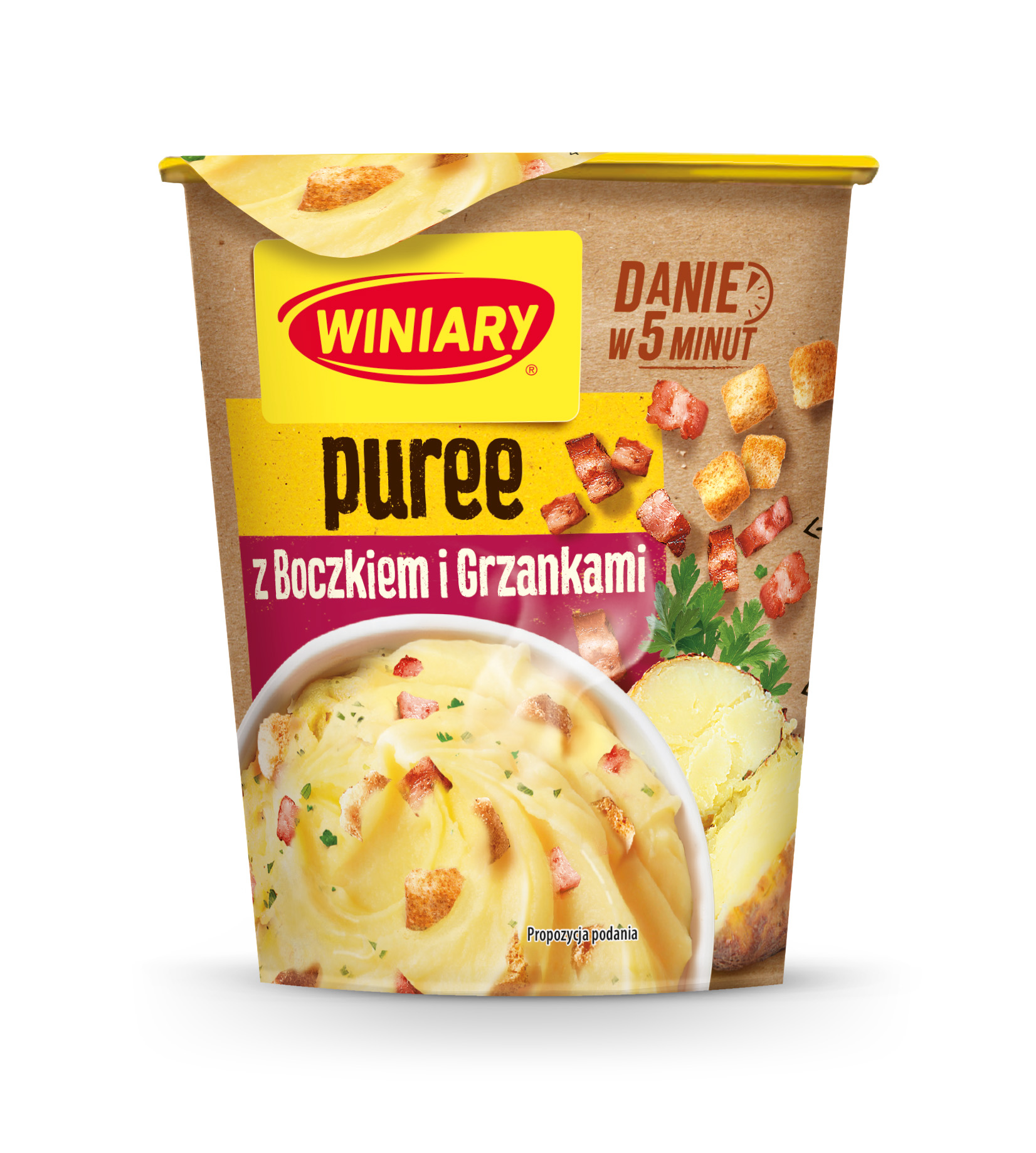 Winiary Puree Ziemniaczane Z Kawałkami Boczku I Grzankami 53G