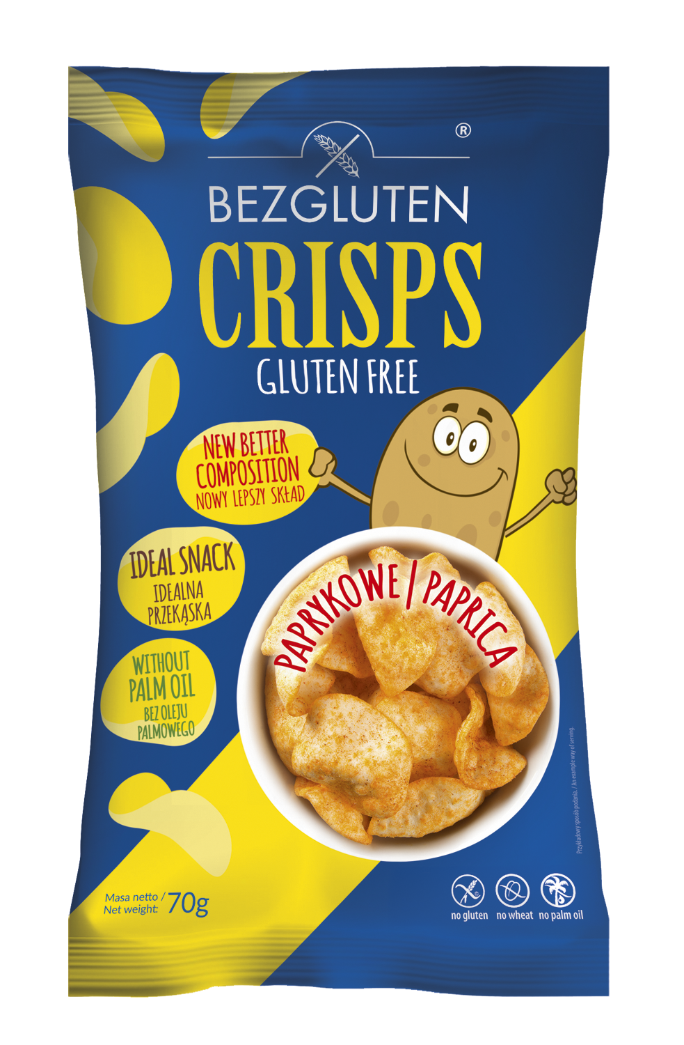 Chipsy Paprykowe Bezgluten 70G