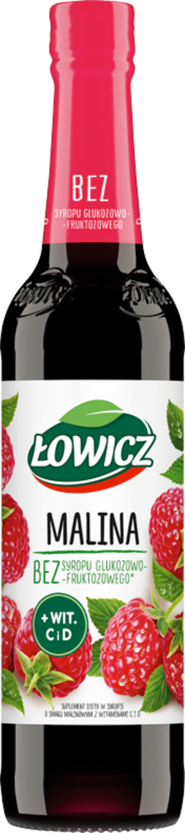Łowicz Suplement Diety Syrop O Smaku Malinowym 400 Ml