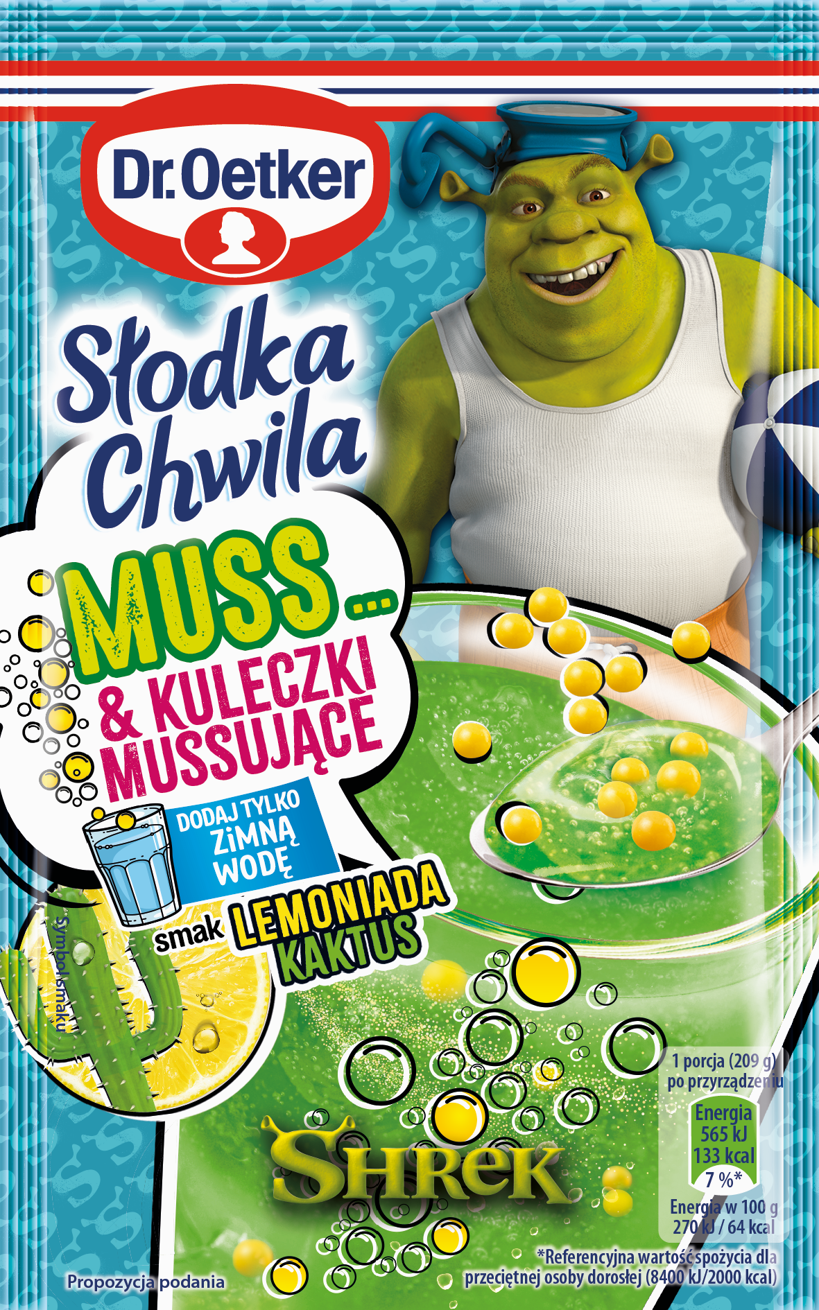Dr. Oetker Słodka Chwila Shrek Mus Lemoniada- Kaktus 34G