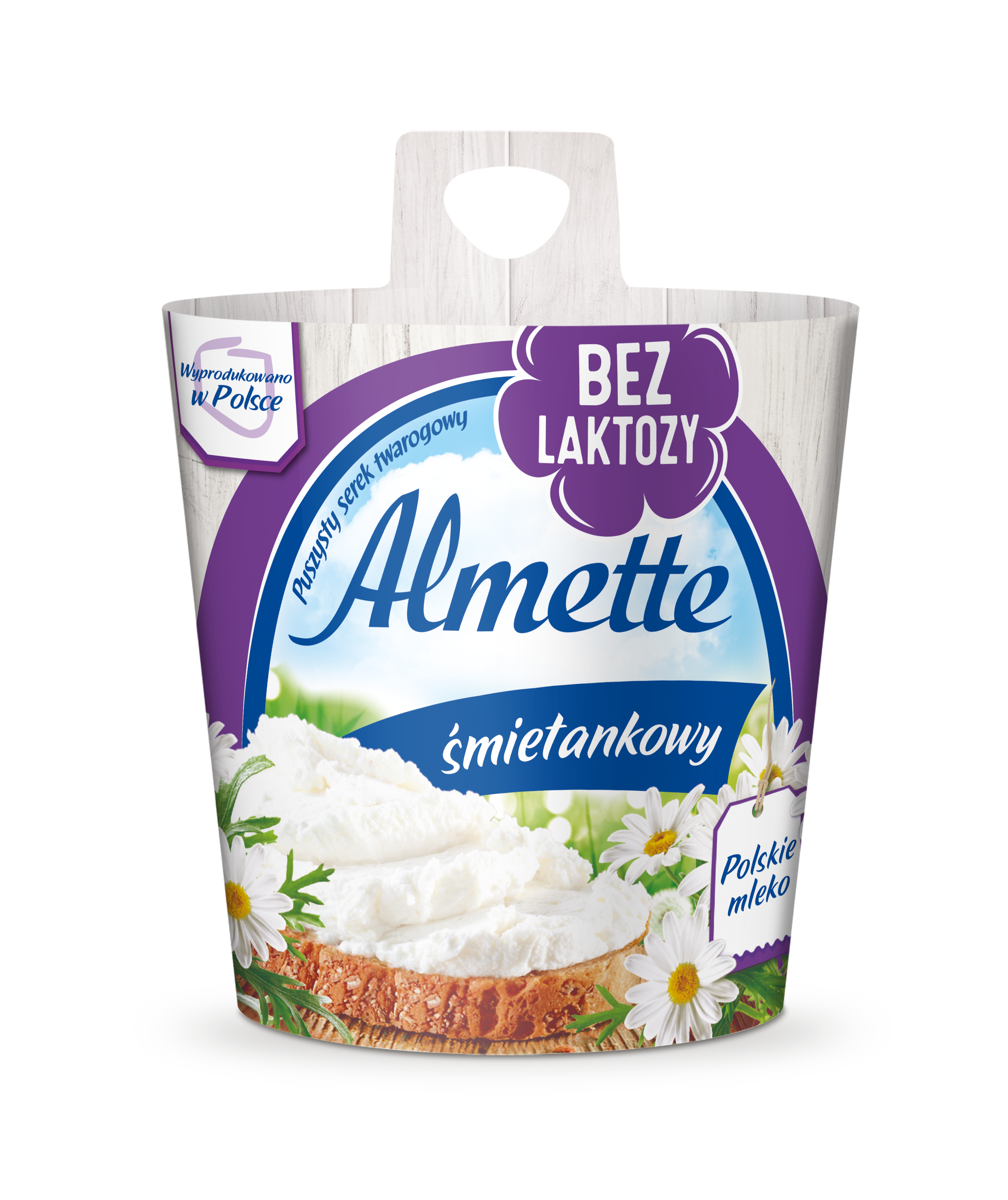 Almette Śmietankowy Bez Laktozy. Puszysty Serek Twarogowy Bez Laktozy. Pasteryzowany. 150 G
