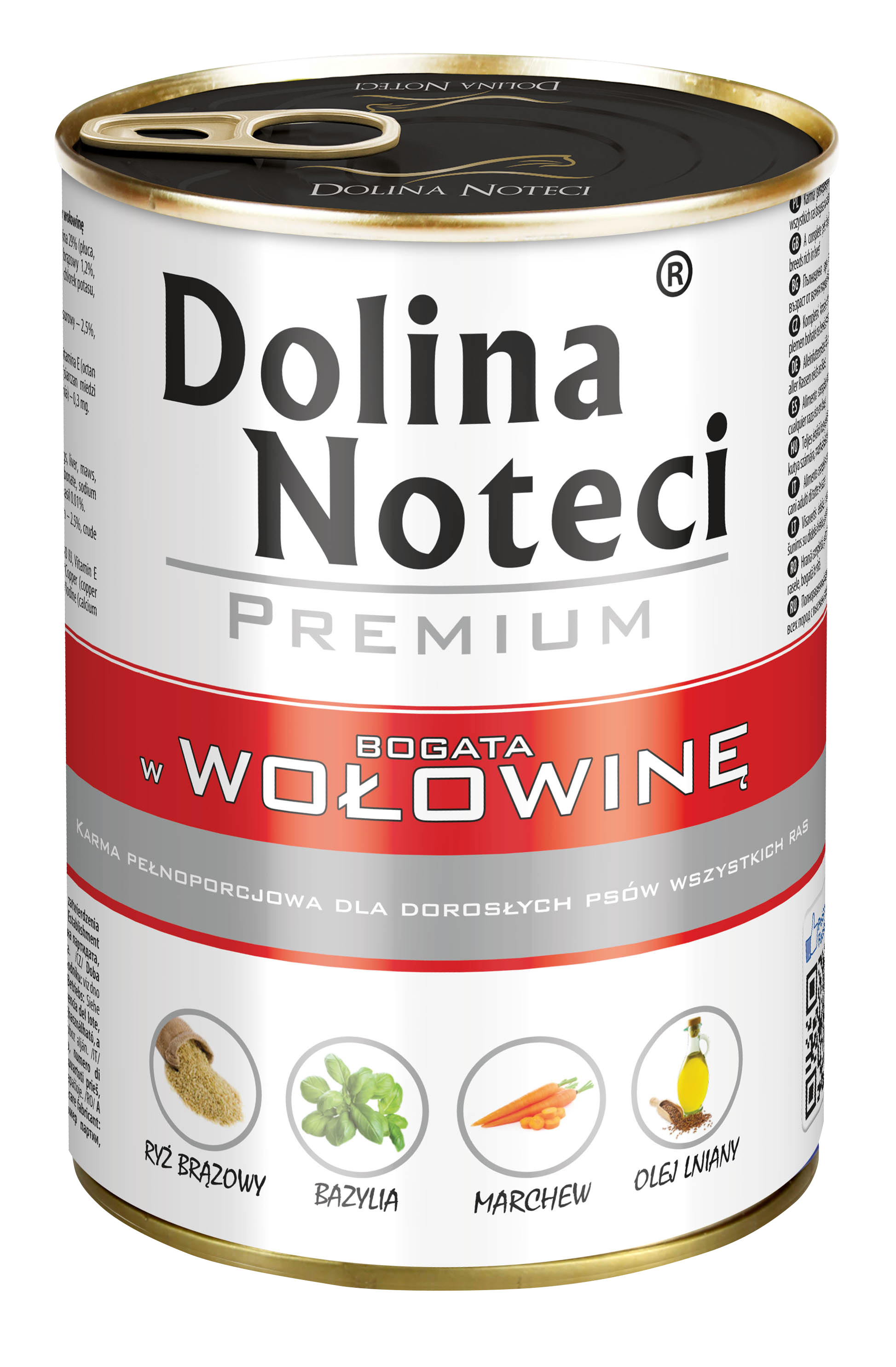 Dolina Noteci Premium Mokra Karma Dla Psów Wołowina Puszka 400 G