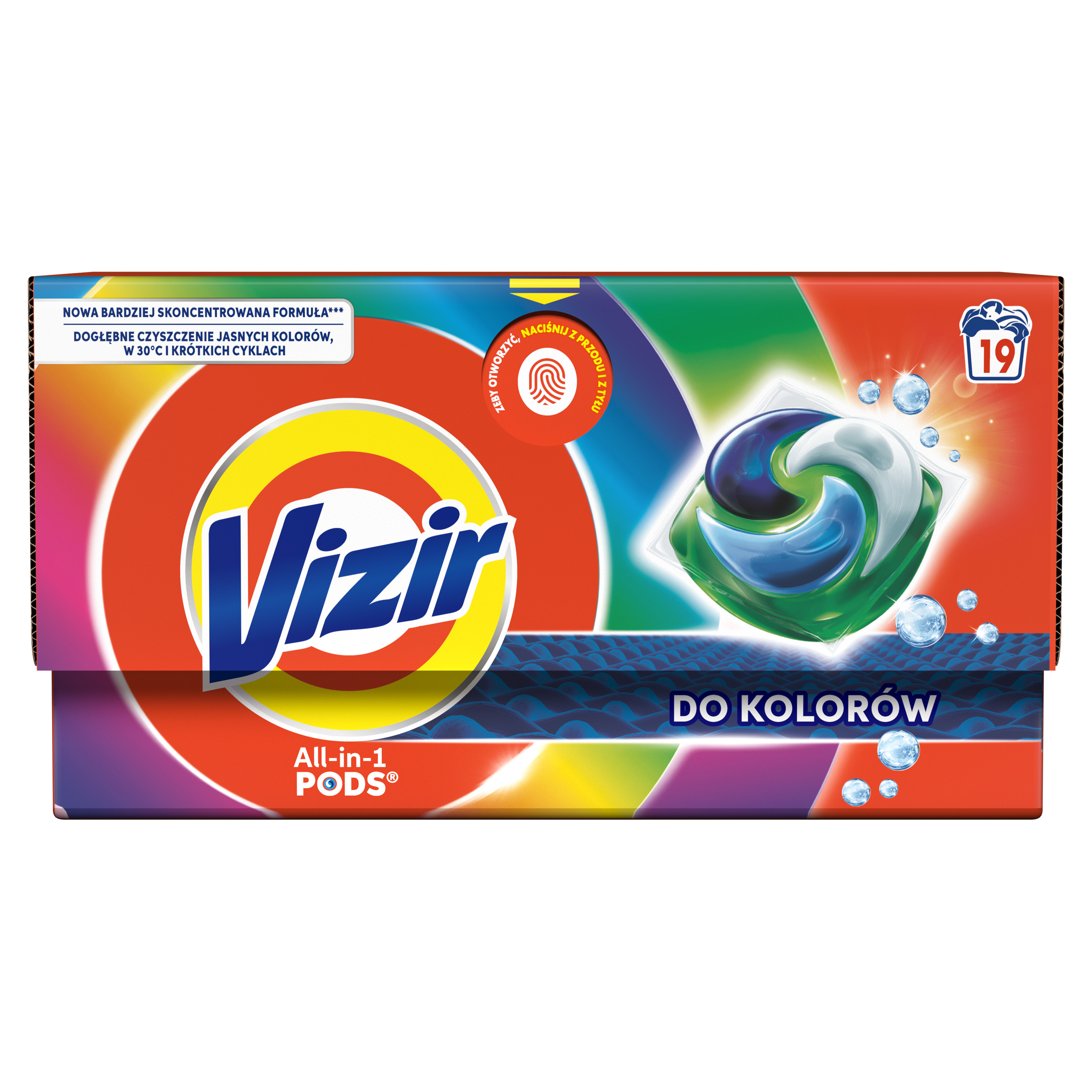 Vizir Pods, Kapsułki Do Prania Kolorowych Tkanin 19 Prań