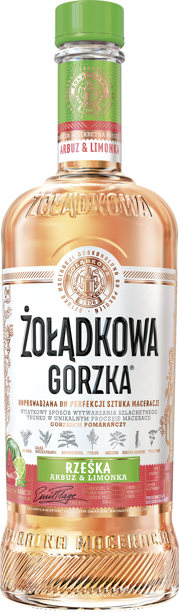 Żołądkowa Gorzka Arbuz Z Limonką 25% 500Ml