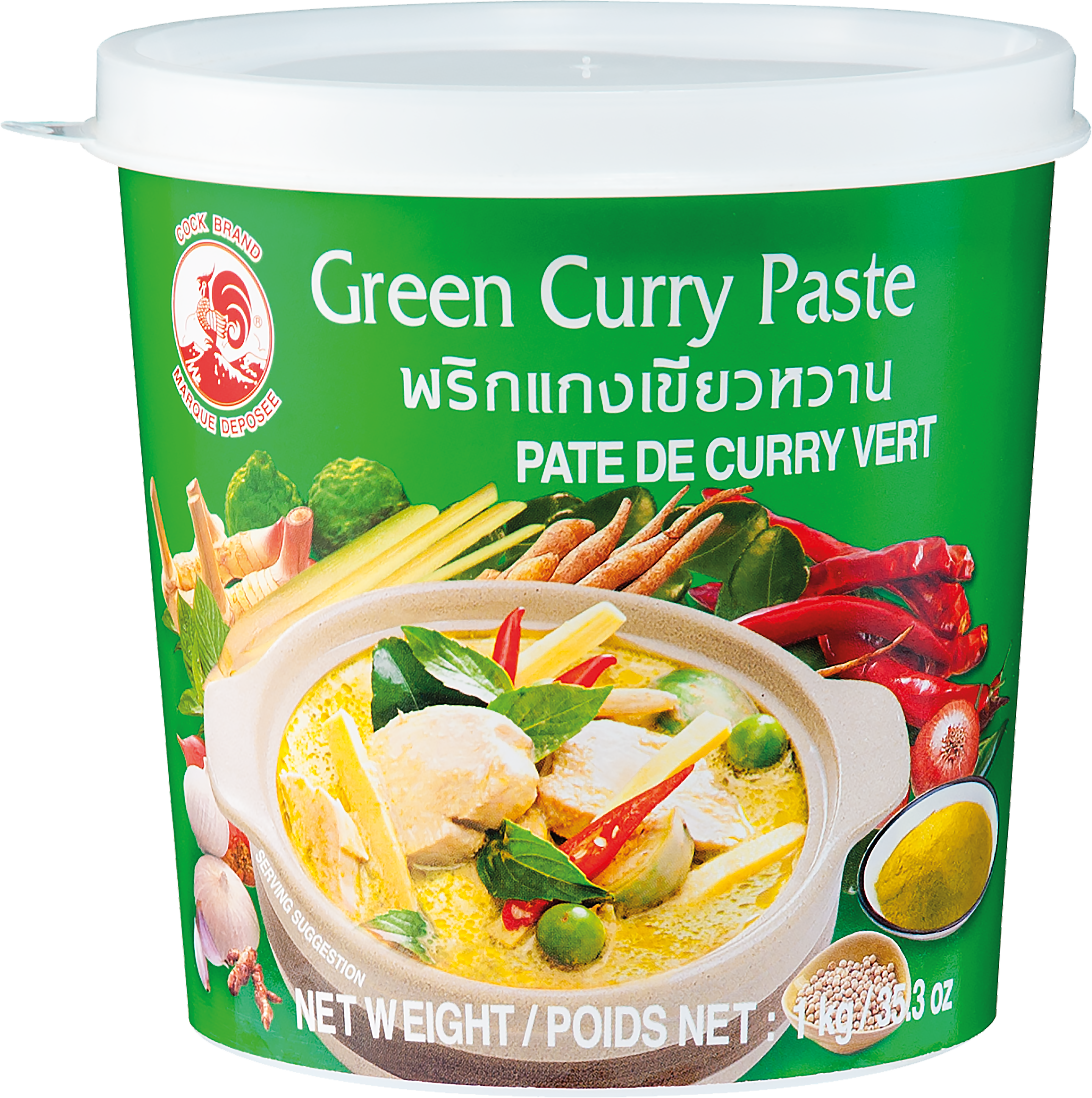 Pasta Curry Zielona 1 Kg Cock
