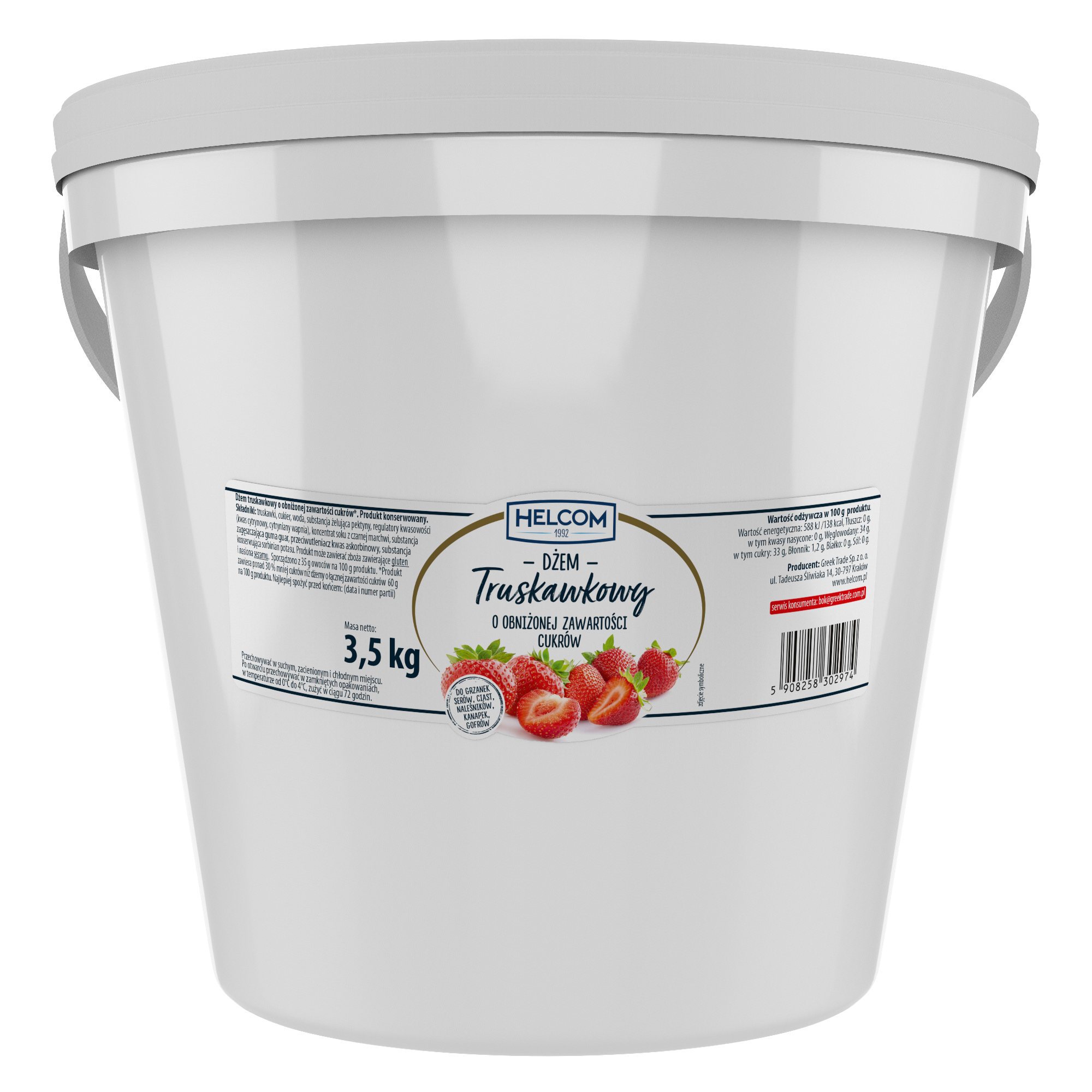 Dżem Truskawkowy 3,5 Kg Helcom
