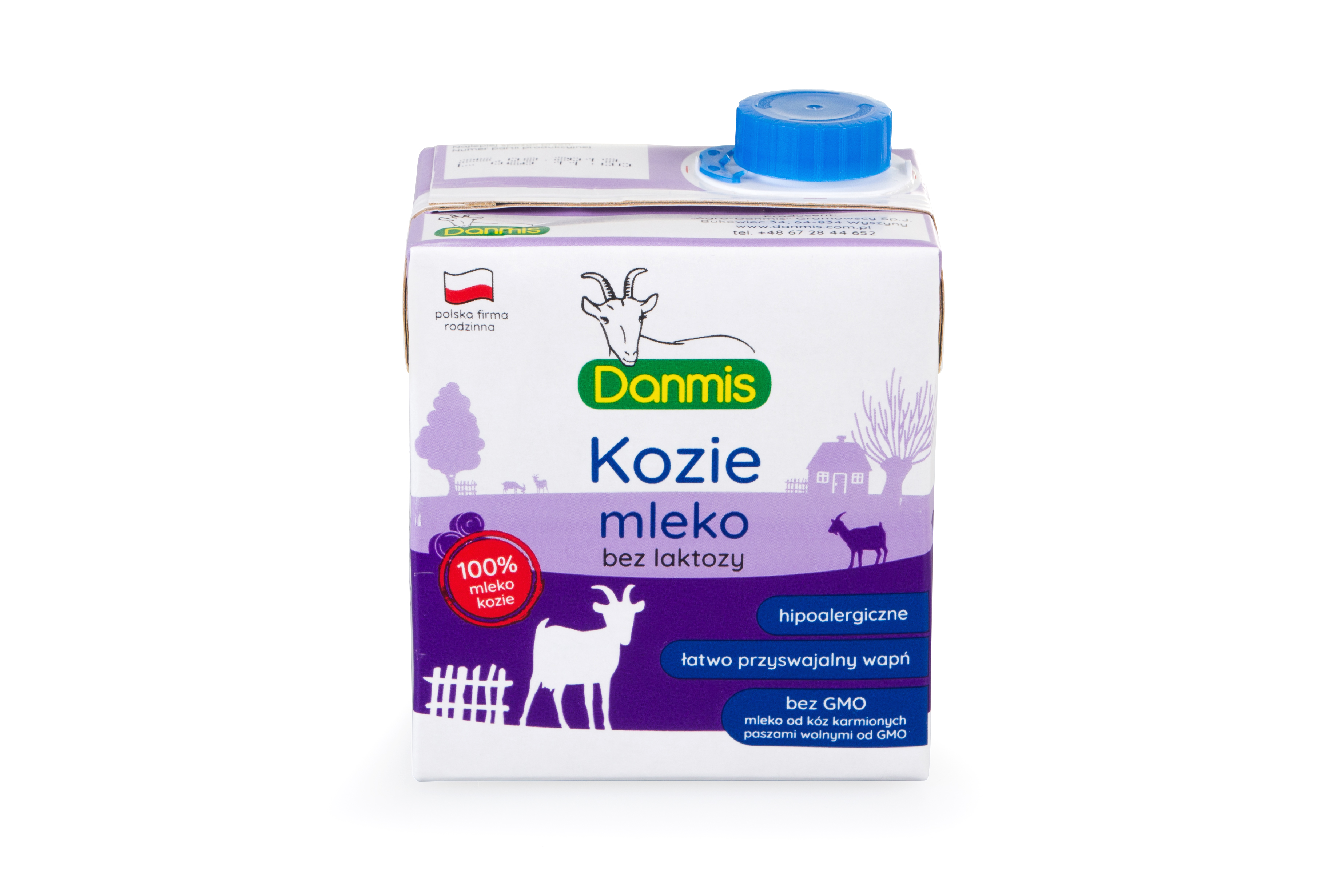 Kozie Mleko Poddane Wysokiej Obróbce Termicznej ( Temperatura Obróbki 122°C/ Czas 120 Sekund) 0,5L Danmis
