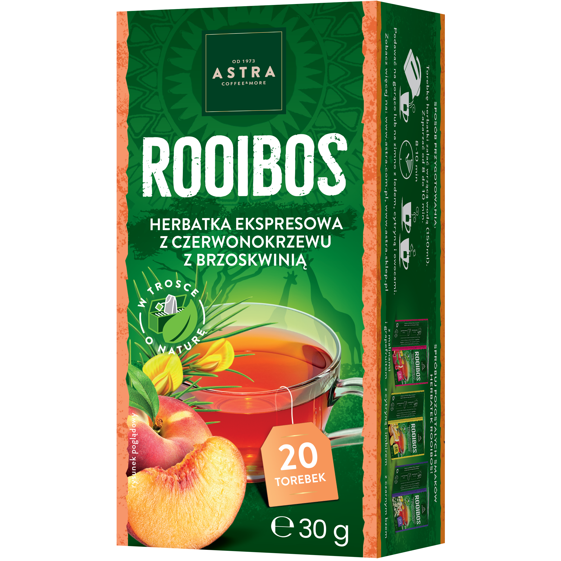 Astra Rooibos Z Brzoskwinią 20 Torebek Ekspresowa