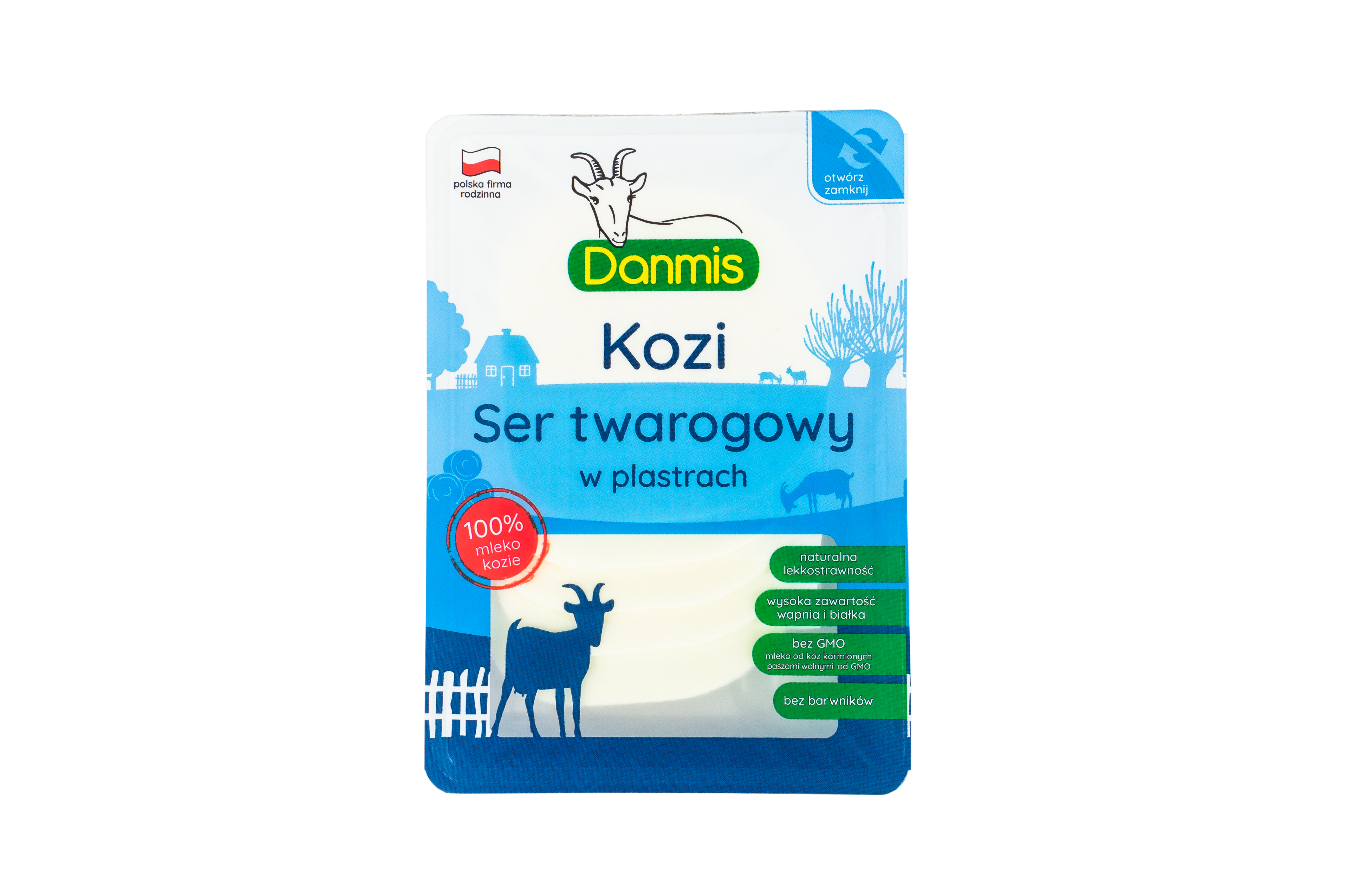 Kozi Ser Twarogowy Termizowany, W Plastrach 100G; Danmis