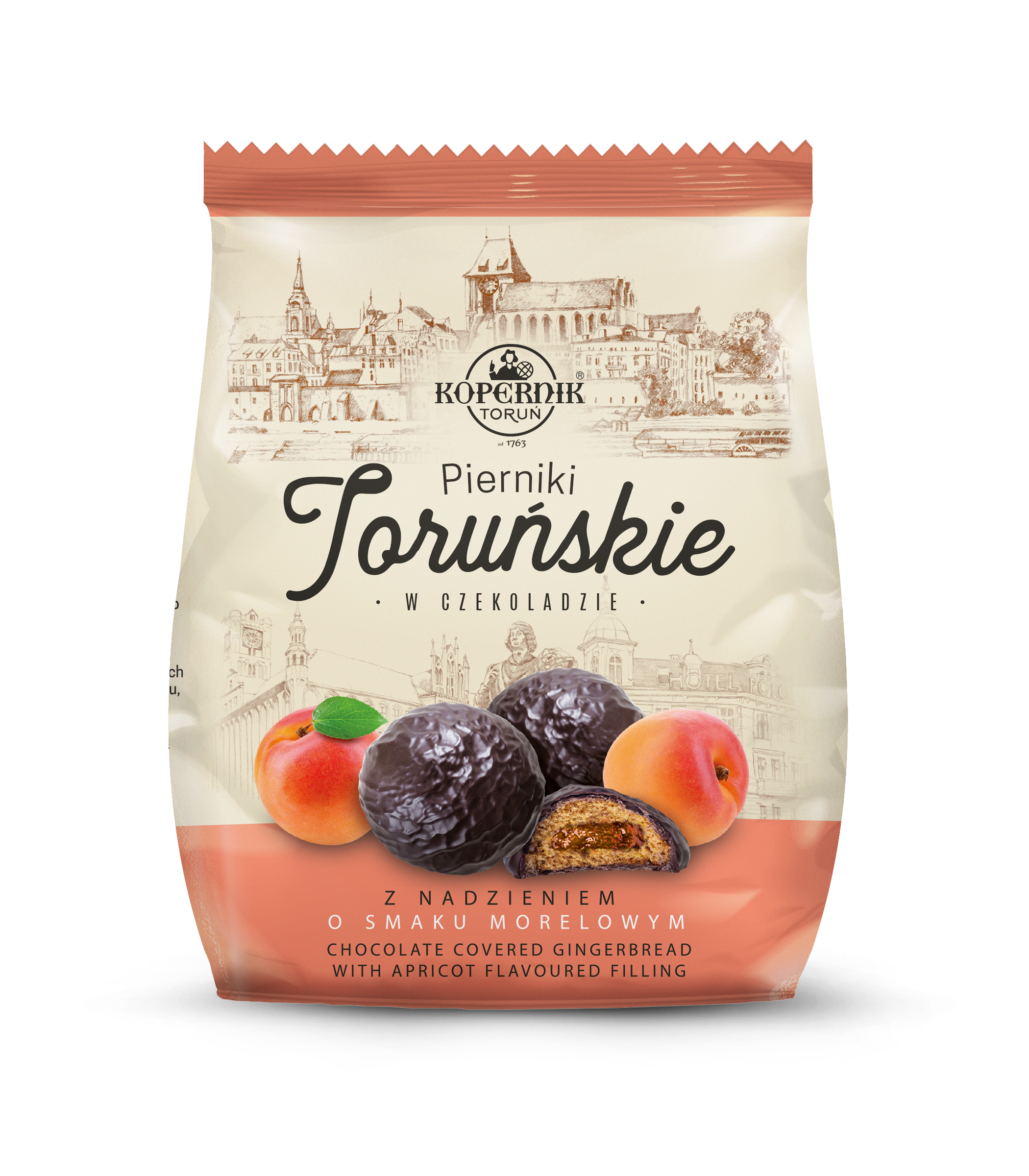 Kopernik Pierniki Toruńskie W Czekoladzie Z Nadzieniem O Smaku Morelowym 150G