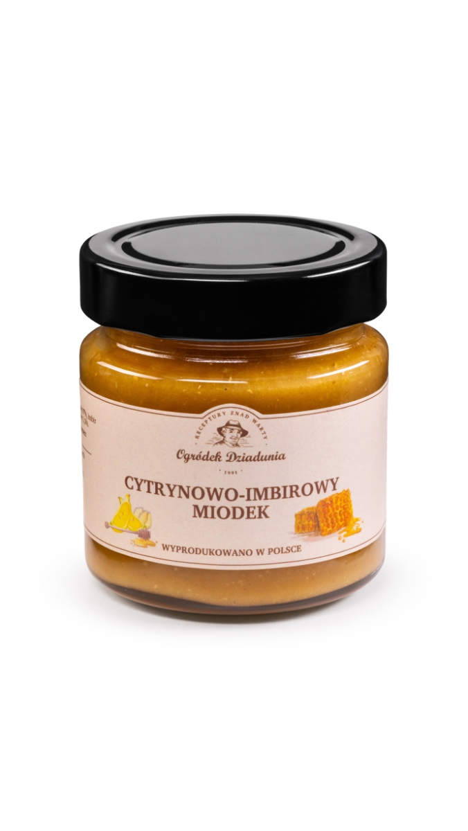 Cytrynowo Imbirowy Miodek 250 G Ogródek Dziadunia