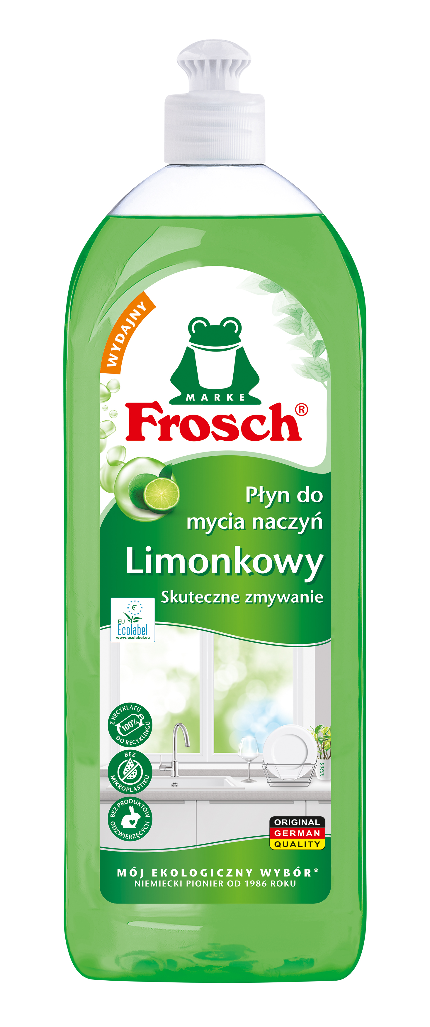 Frosch Limonkowy Płyn Do Mycia Naczyń 750 Ml.