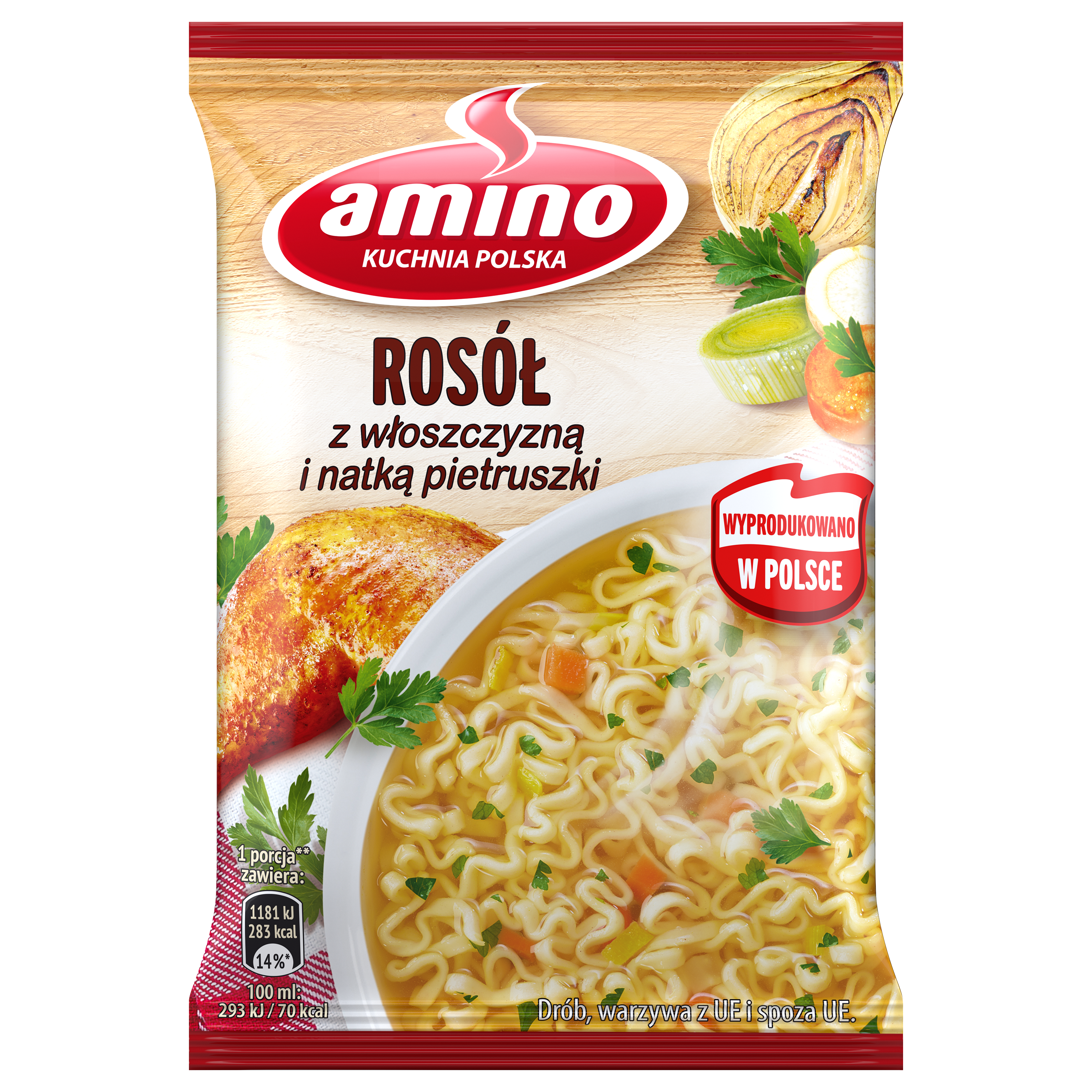 Amino Zupa Błyskawiczna Rosół Z Włoszczyzną I Natką Pietruszki 59 G