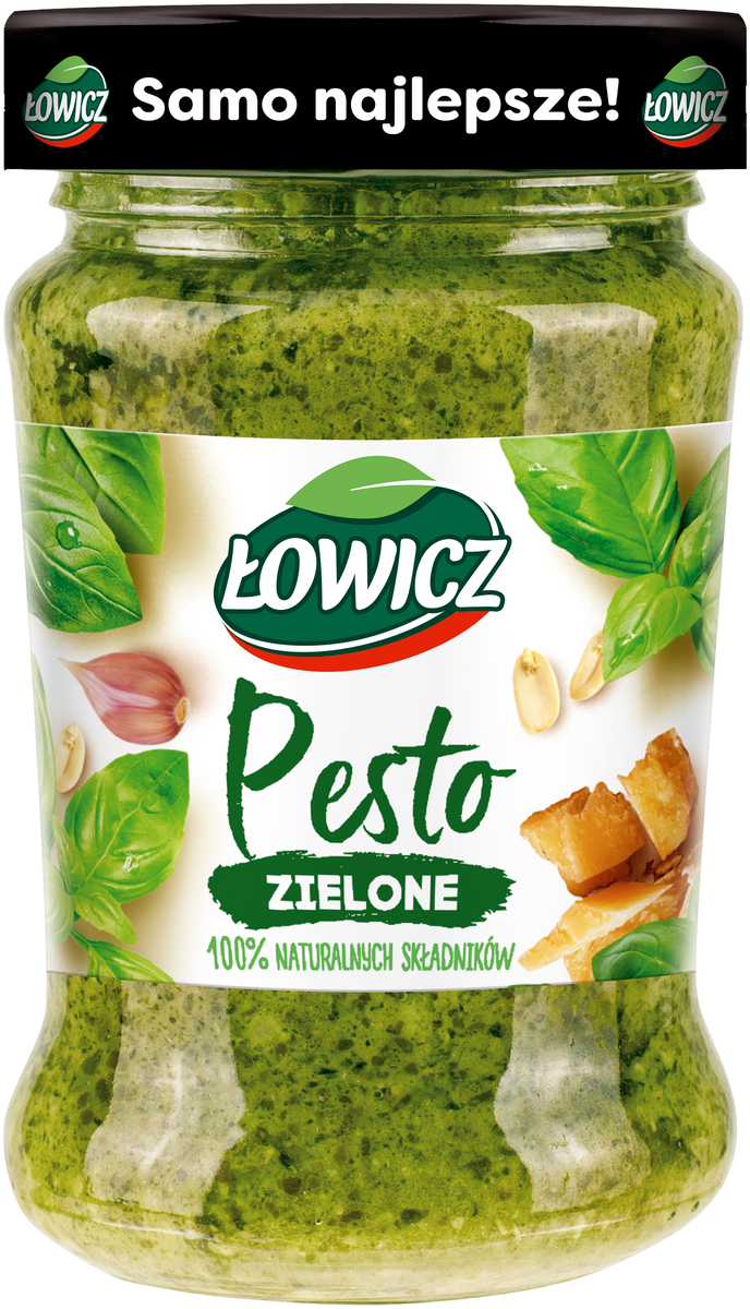Łowicz Pesto Zielone 100% Naturalnych Składników 180 G