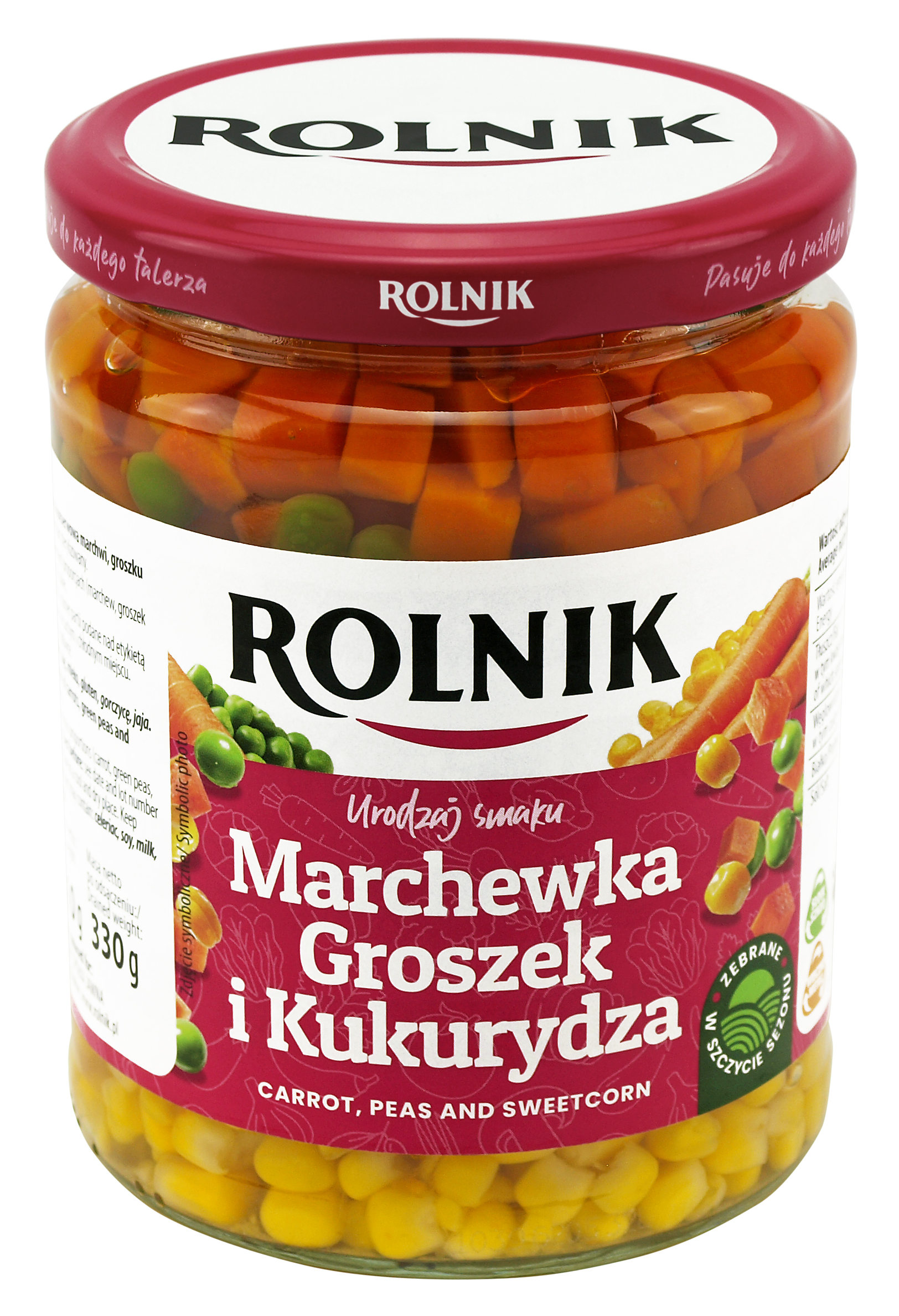 Marchew Z Groszkiem I Kukurydzą 540 Ml Rolnik