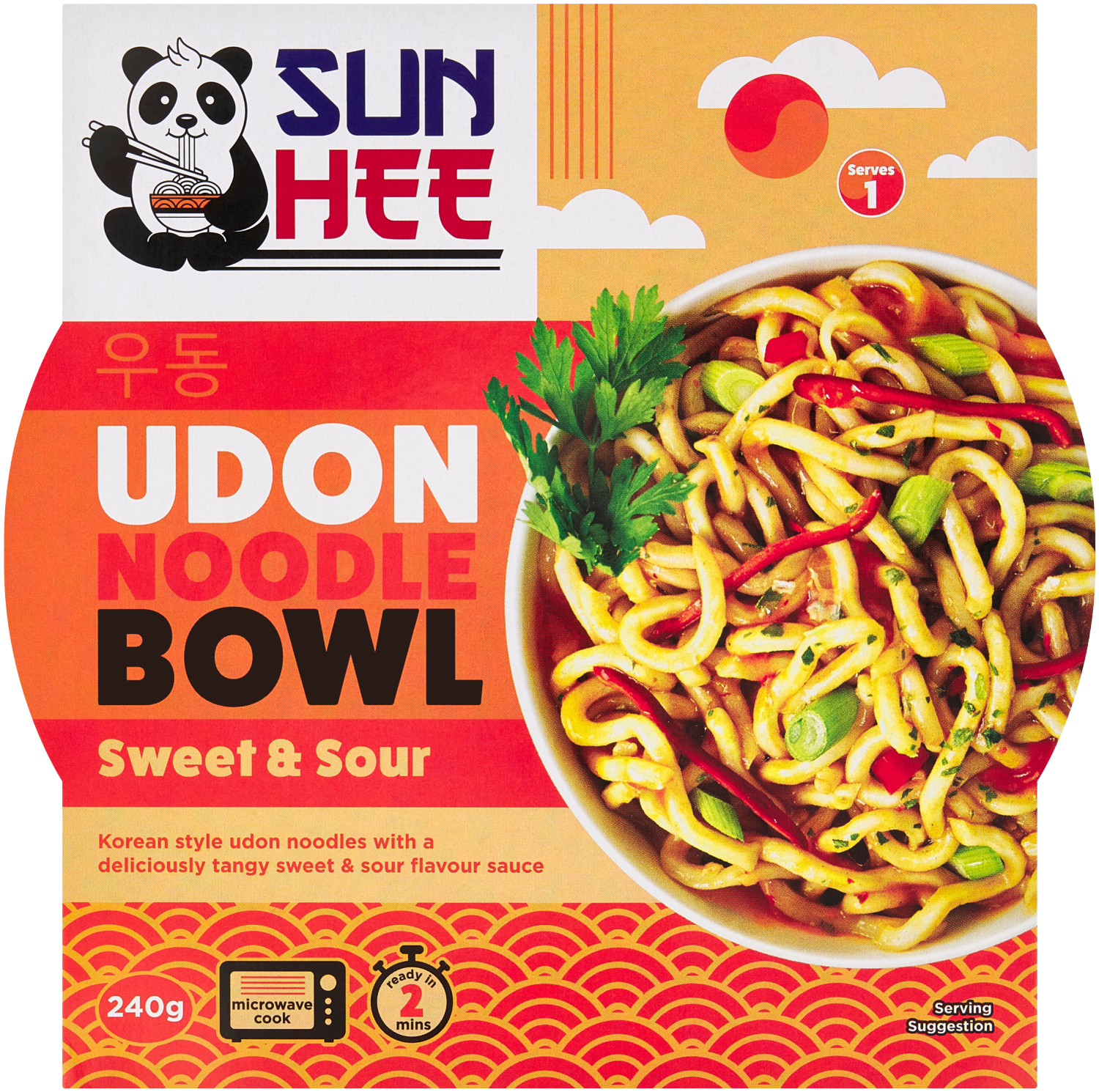 Sun Hee Danie Gotowe Udon Bowl Sweet & Sour 240G