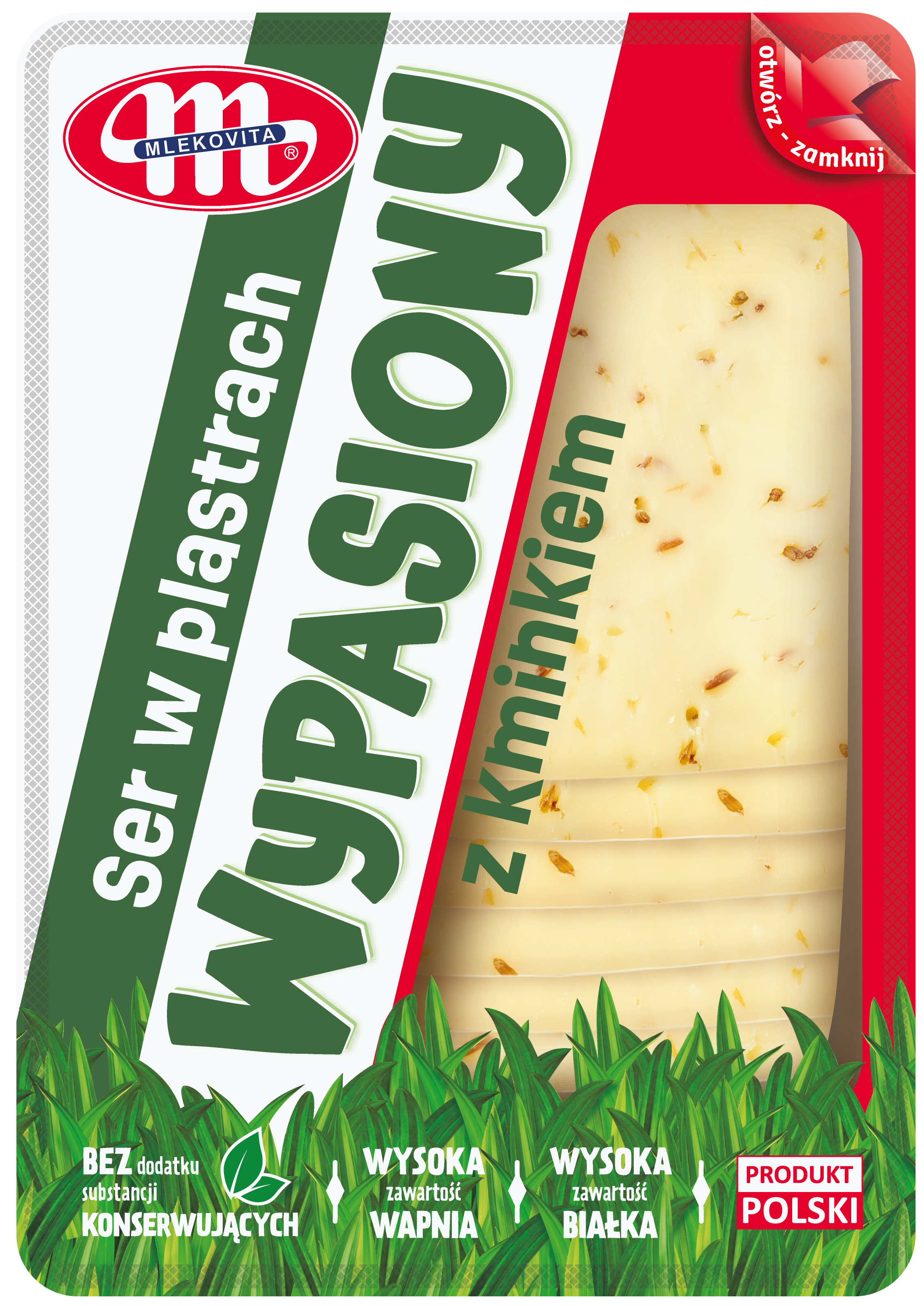 Mlekovita Ser Wypasiony Z Kminkiem Plastry 135G