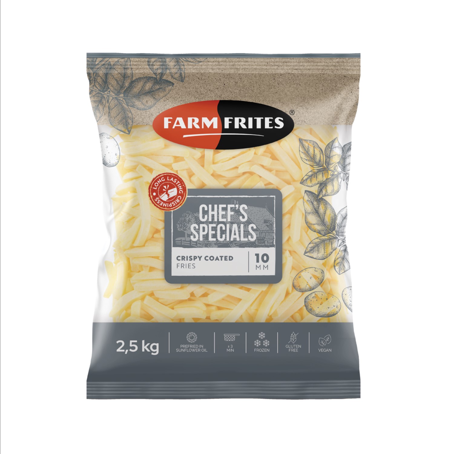 Farm Frites Super Chrupiące Frytki 10 Mm 2,5 Kg